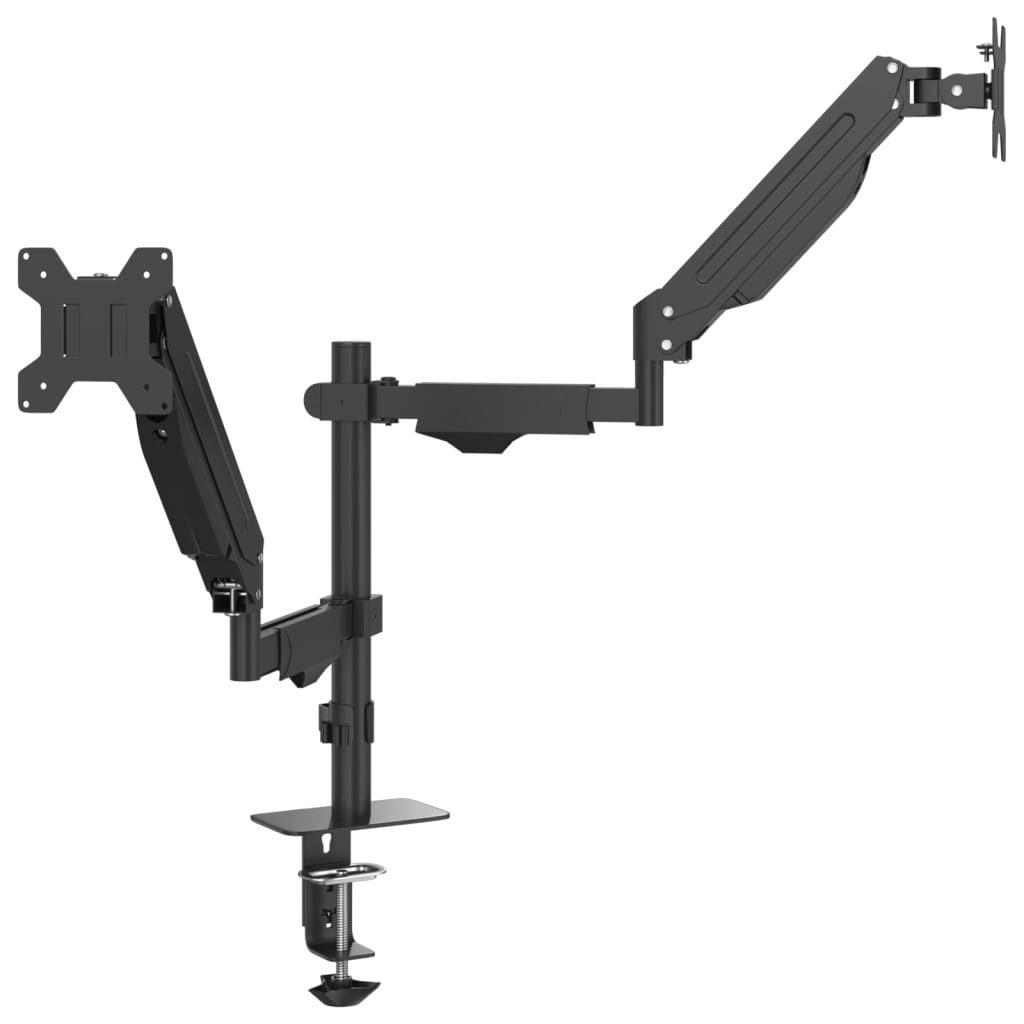 vidaXL TV-Wandhalterung Doppel-Monitorarm für Max 27 Zoll Gasfeder 20 kg, (2-tlg)