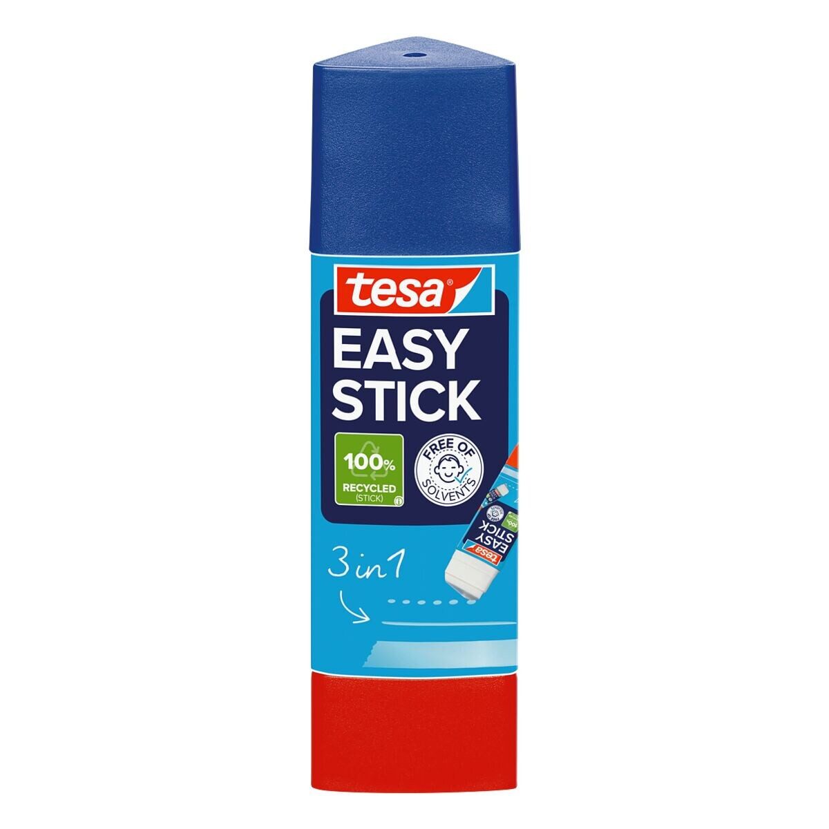 tesa Klebestift Easy Stick ecoLogo®, dreieckig, mit Steckkappe, 12 g