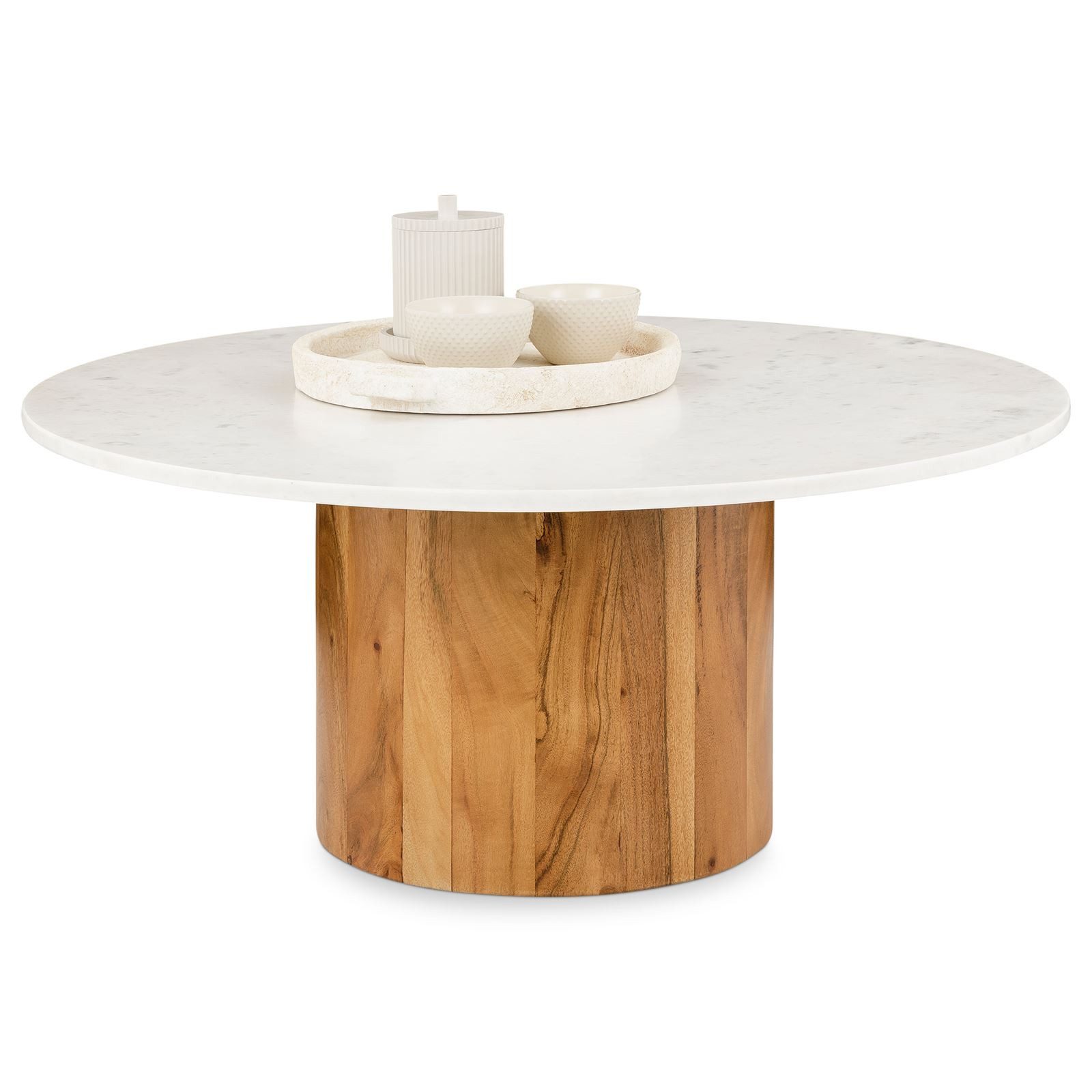 IDIMEX Couchtisch GANGA, Wohnzimmertisch rund 80 cm, mit Marmorplatte und A günstig online kaufen