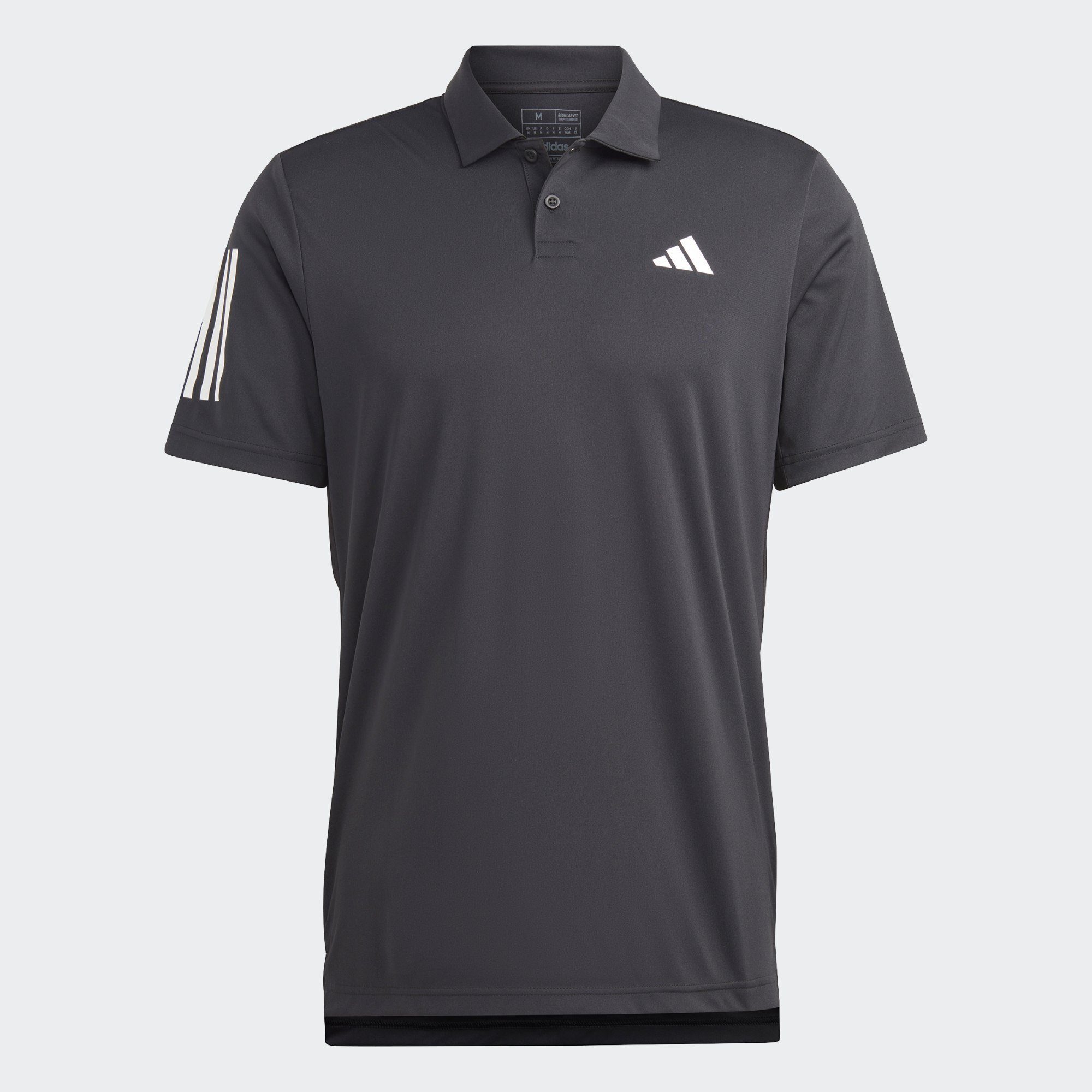 POLOSHIRT TENNIS 3-STREIFEN Black Funktionsshirt Performance CLUB adidas