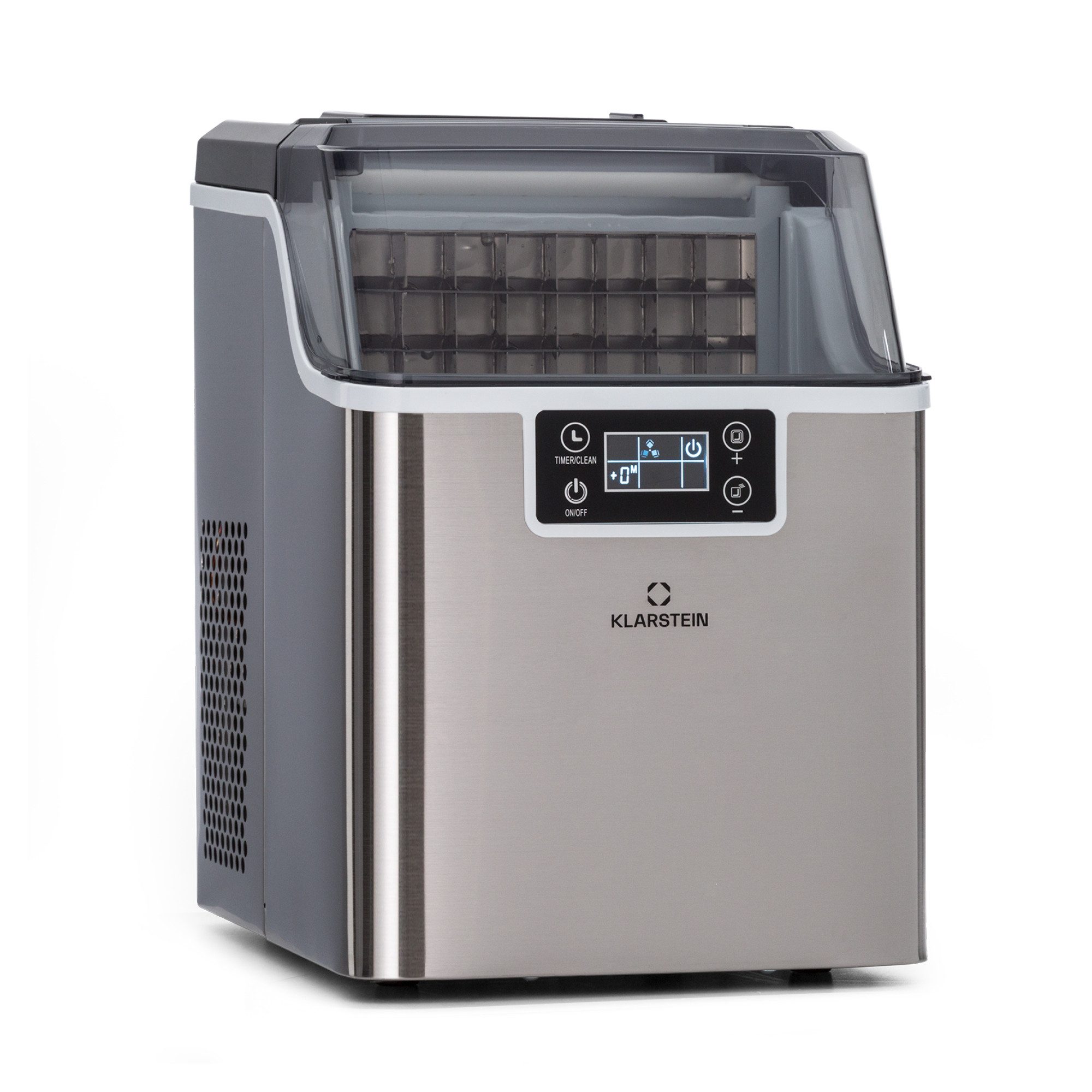 Klarstein Eiswürfelmaschine Chios Eiswürfelmaschine 20 kg/24h Selbstreinigung 3,2 L 2 Größen, Eiswürfelbereiter Ice Cube Maker Ice Maker mit Auto-Reinigung