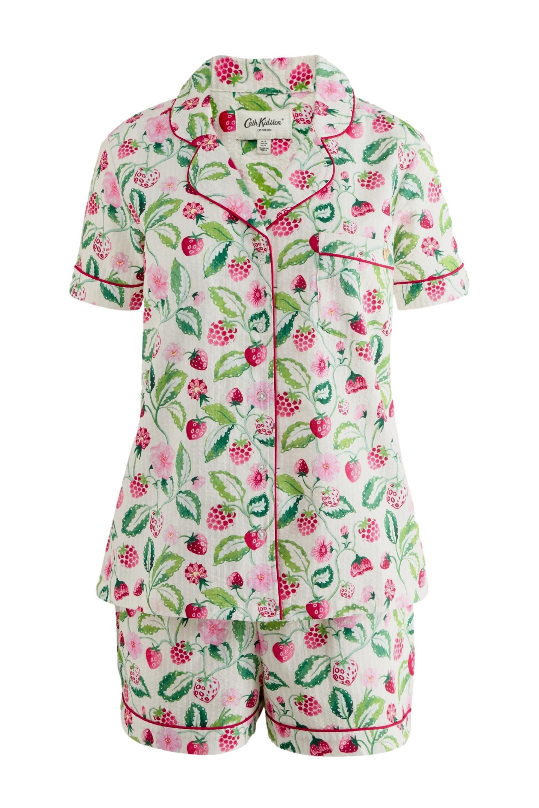 Cath Kidston Pyjama Cath Kidston kurzer Schlafanzug, Himbeer-Print (2 tlg)