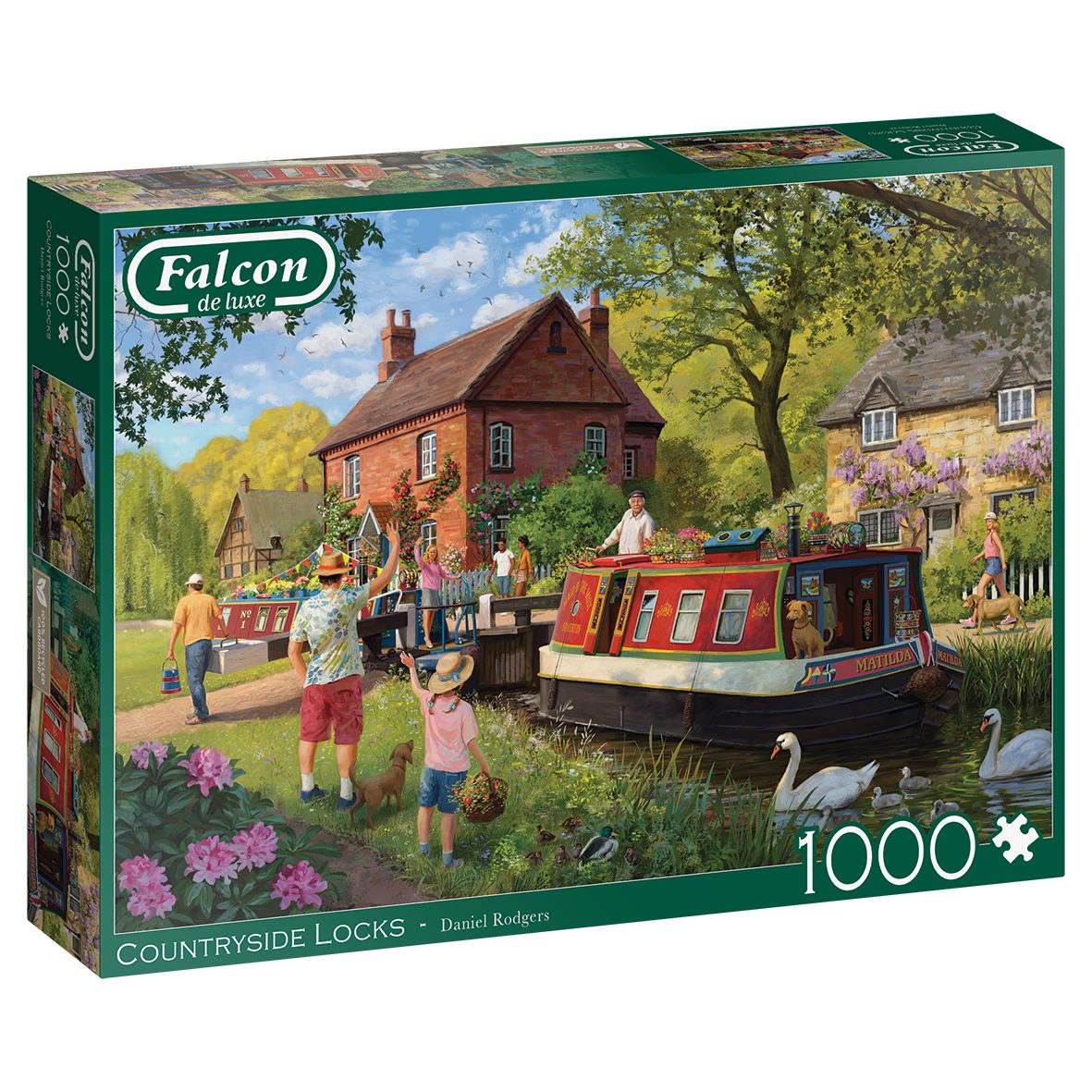 Jumbo Spiele Puzzle Falcon Countryside Locks 1000 Teile Puzzle, 1000 Puzzleteile, Made in Europe