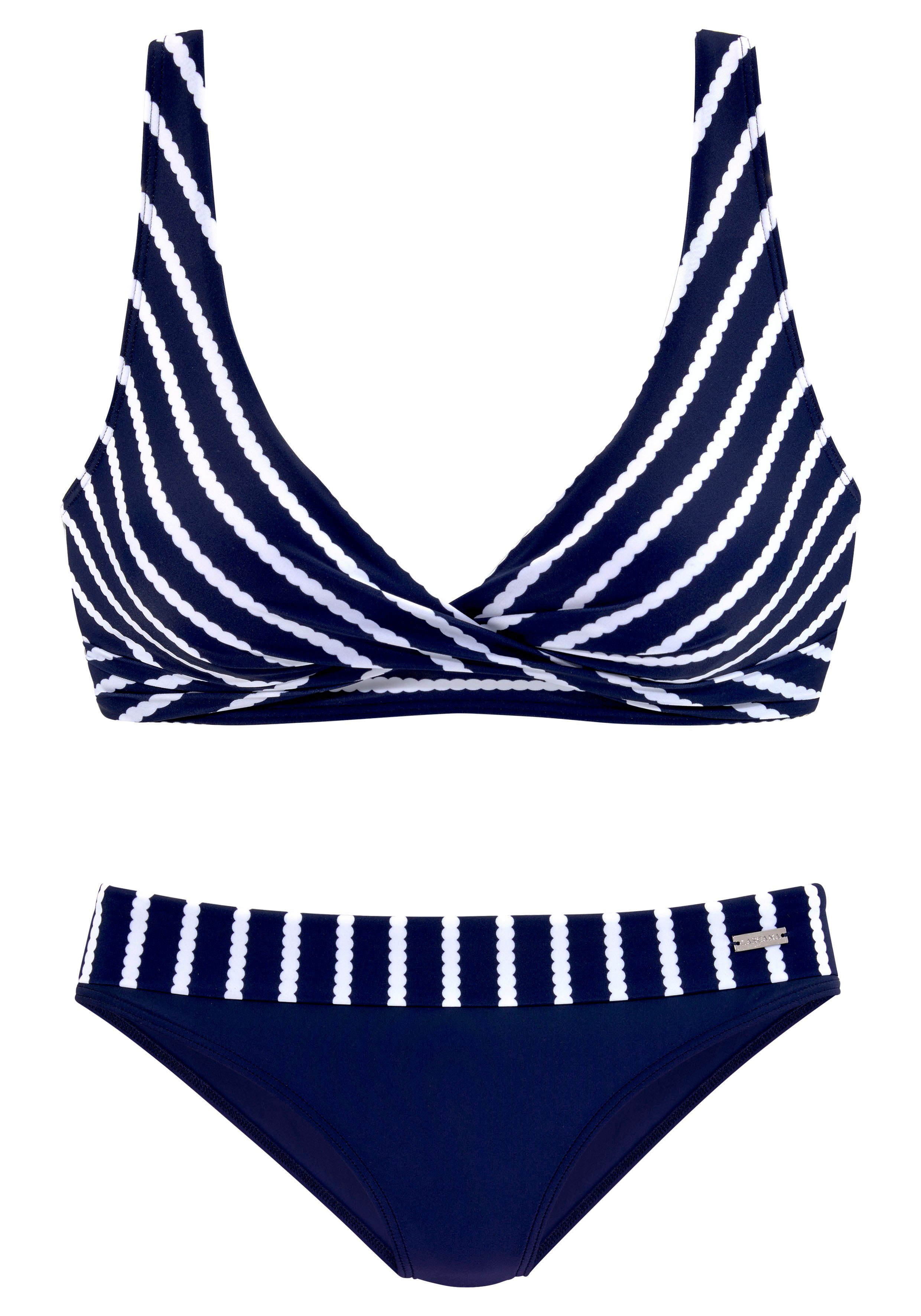 LASCANA Triangel-Bikini in Wickeloptik – Bild 2 von 5