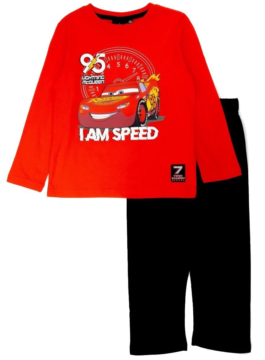 Cars Pyjama CARS Kinder Schlafanzug Jungen Pyjama 98 104 110 116 128 Langer Kinderpyjama