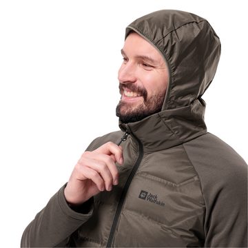 Jack Wolfskin Fleecejacke TASMAN DOWN HYBRID M wärmende Hybrid-Kapuzenjacke für jeden Trail