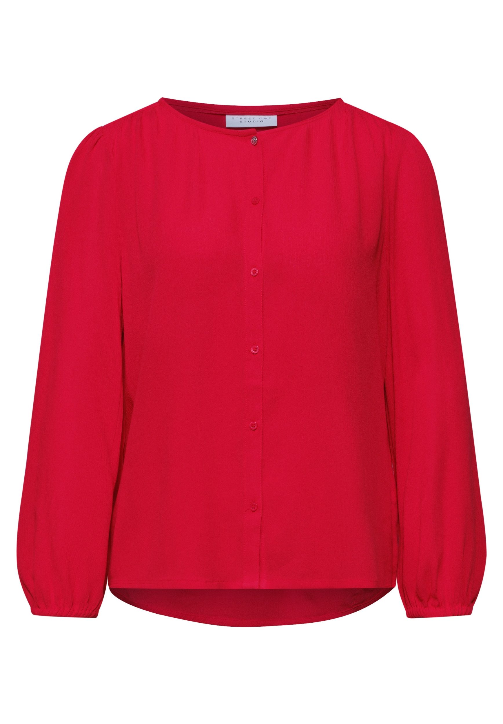 STREET ONE STUDIO T-Shirt LTD QR_ Studio_Buttoned roundn, chili red