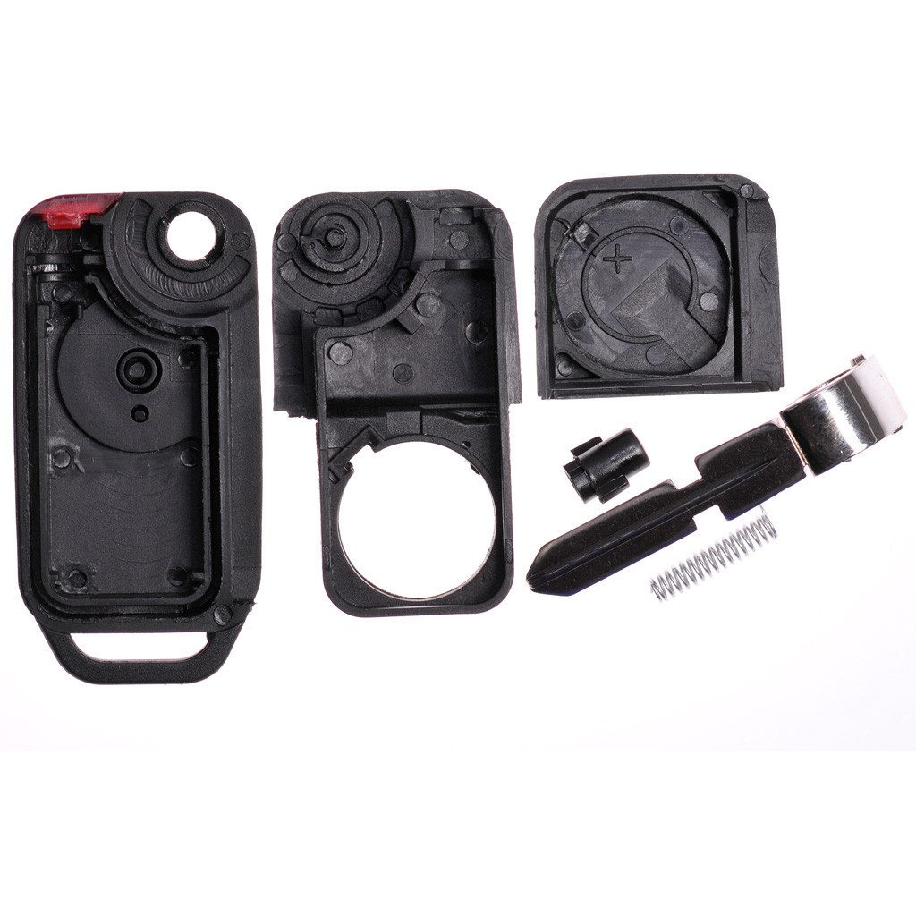 mt-key Auto Klapp Schlüssel 1 Tasten + HU39 Rohling + 2X passende CR2025 Knopfzelle, CR2025 (3 V), für Mercedes Benz W168 W202 W203 W204 95-02 Funk Fernbedienung