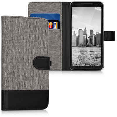kwmobile Handyhülle Wallet Case für Google Pixel 2 XL, Hülle mit Ständer - Handyhülle Kartenfächer