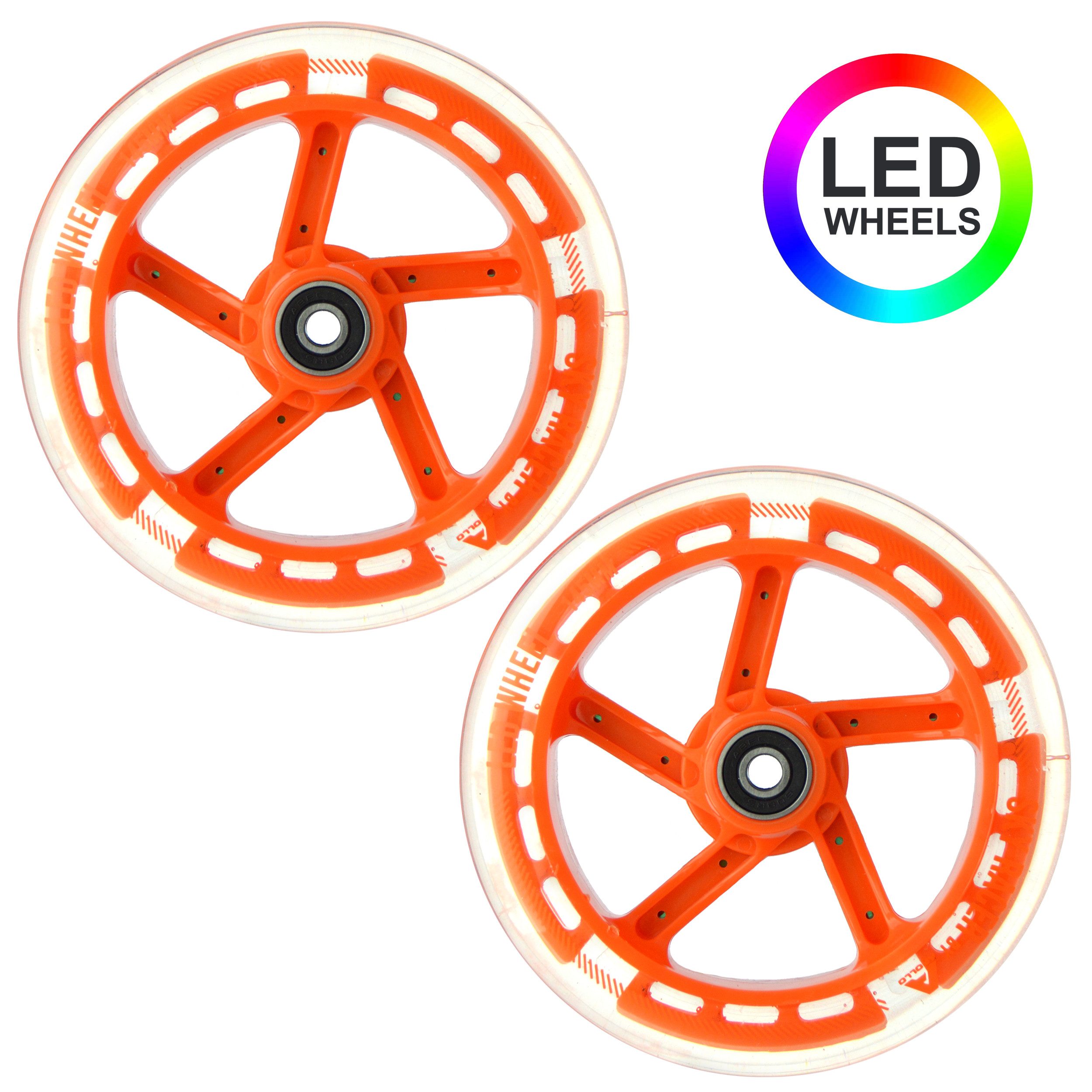 Apollo Cityroller Ersatzräderset Pro Wheels für City Scooter 145 mm - Wheel Set, LED Wheels