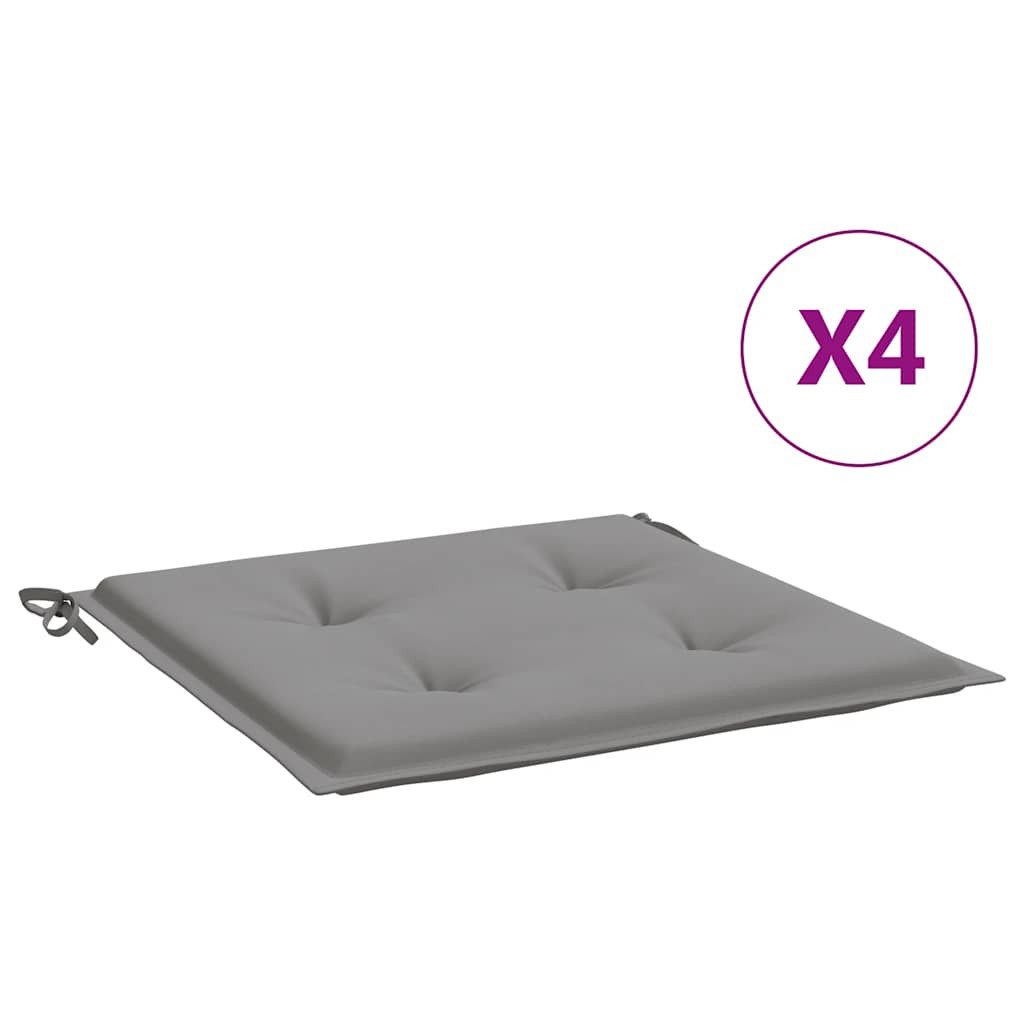 vidaXL Sitzauflage Gartenstuhl-Kissen 4 Stk. Grau günstig online kaufen