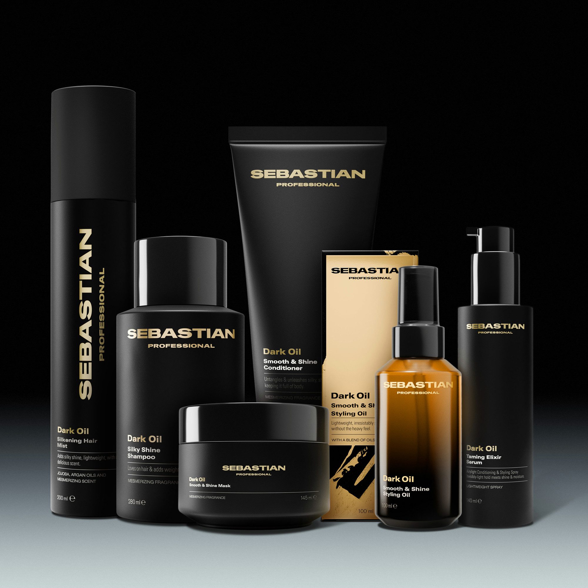 Sebastian Professional Haaröl Dark Oil Hairoil, für trockenes, glanzloses und geschädigtes Haar, gegen Frizz