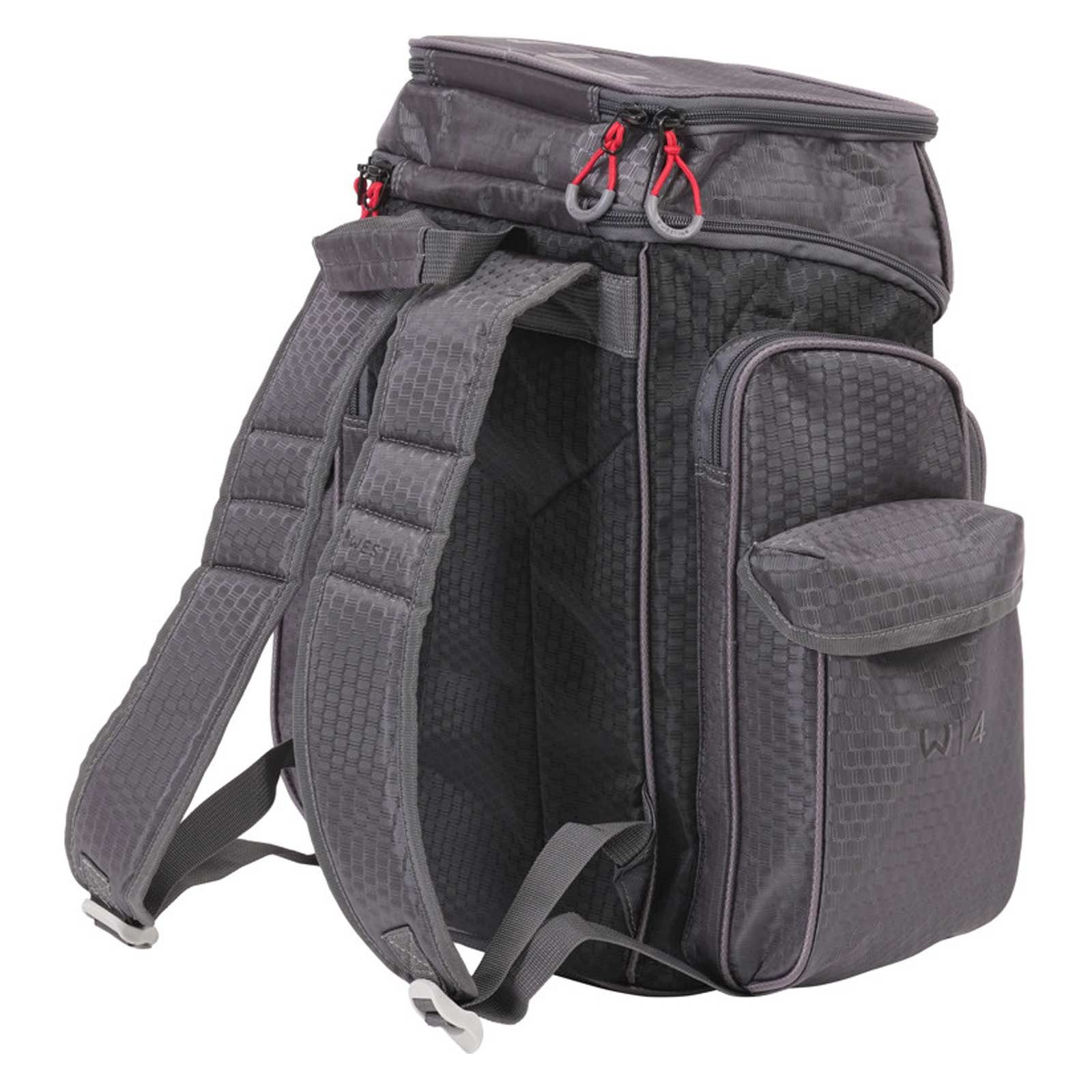 WESTIN Angelkoffer, Westin W4 Backpack Plus 2 Boxes Large Titanium Black Rucksack