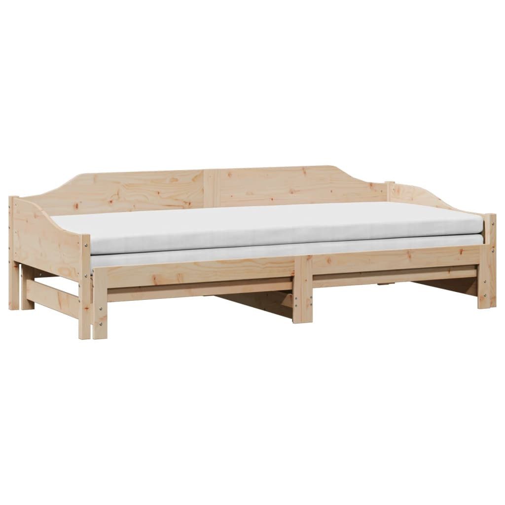 vidaXL Bett Tagesbett Ausziehbar 90x190 cm Massivholz Kiefer