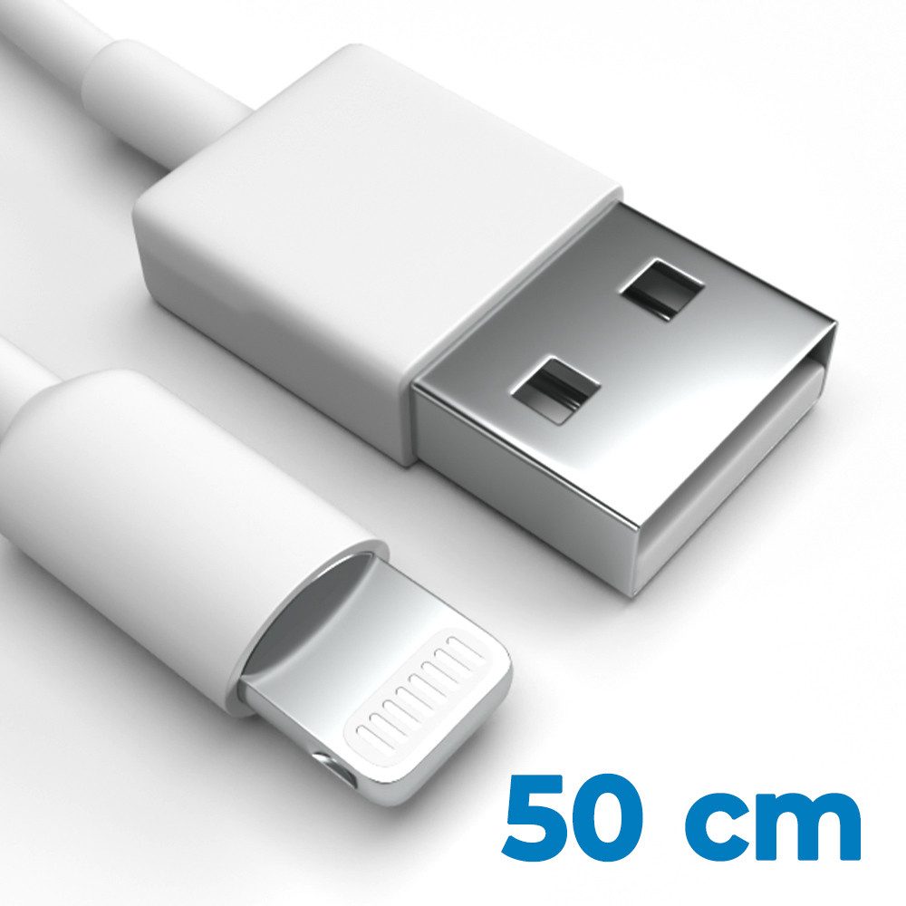 Justcom Apple iPhone SE USB-Kabel, Lightning, USB-A (50 cm), Schnellladekabel, Datenkabel, Handy, Tablet