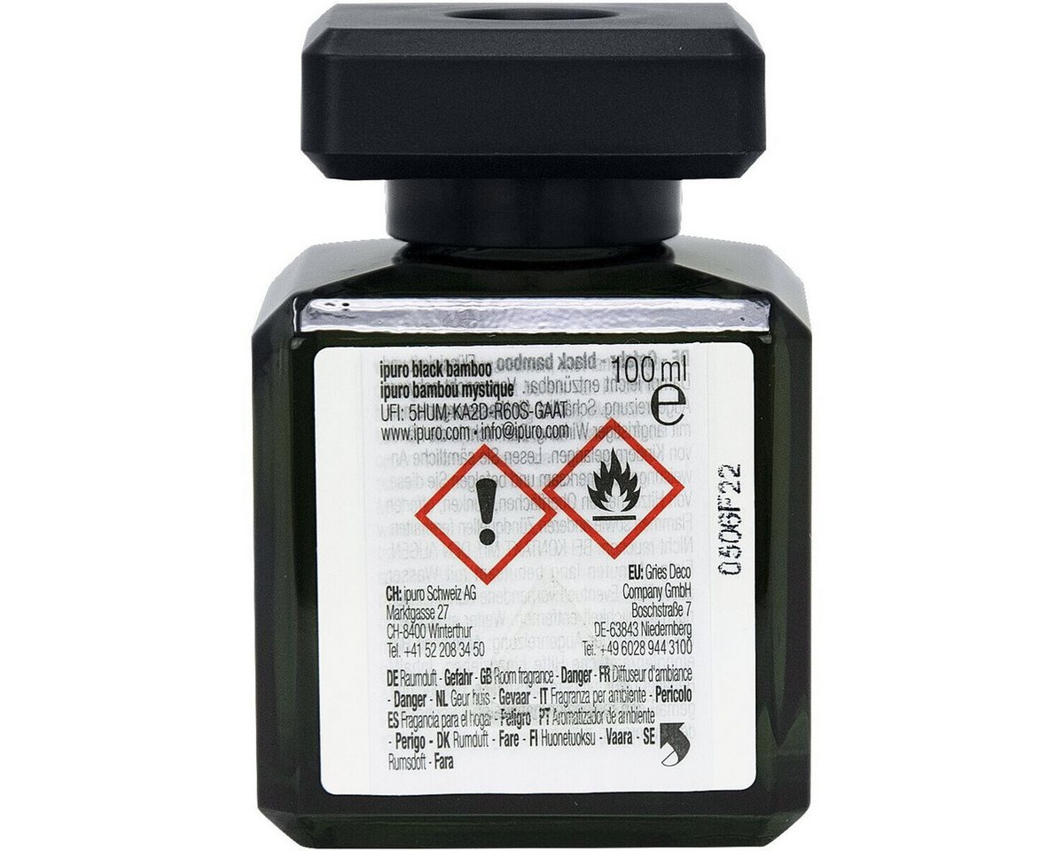 Thumbnail - IPURO Raumduft Black Bamboo, 100 ml, Glasflakon mit Rattan-Holzstäbchen