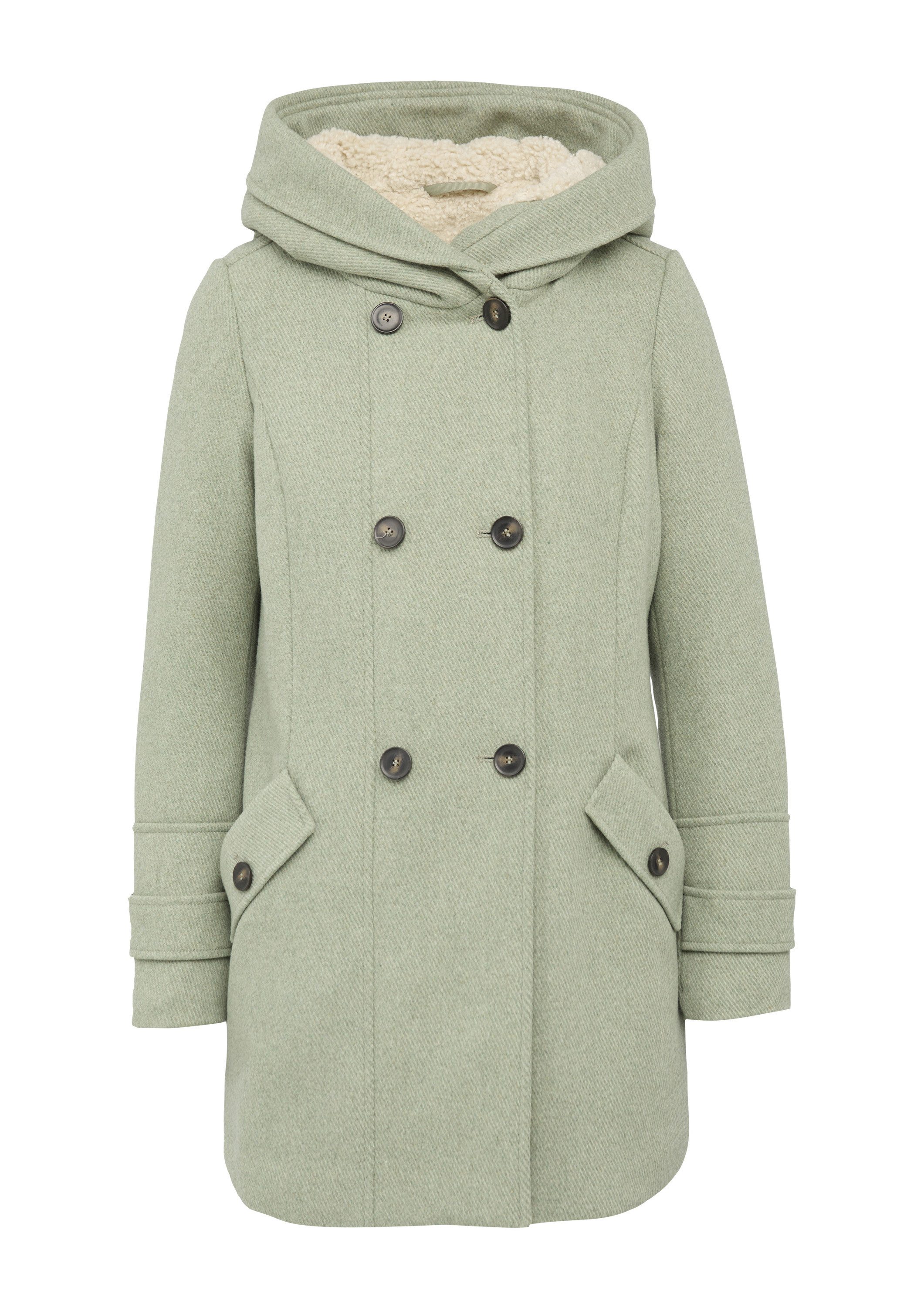 s.Oliver Wintermantel Outdoor-Mantel Strukturierter Wollmantel mit günstig online kaufen