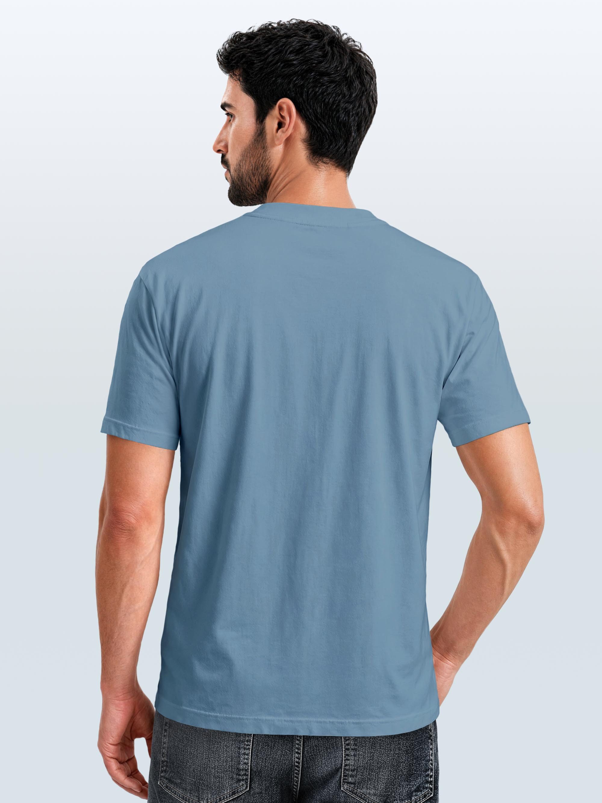 Neverless Print-Shirt Herren T-Shirt mit Bergmotiv, Minimalistisches Outdoor Grafikshirt mit Print – Bild 4 von 5