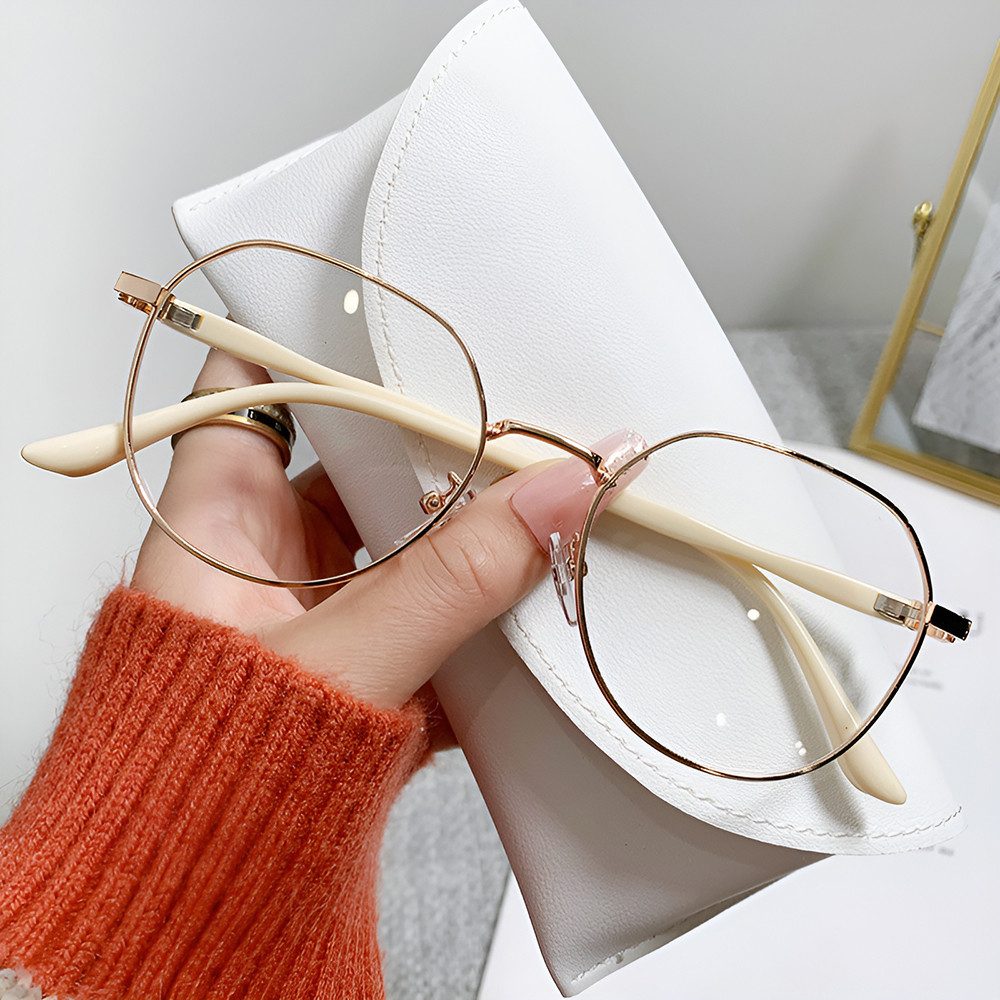 PACIEA Lesebrille Damen Herren Blaulichtfilter Klassischer Metallrahmen Computer Schutz