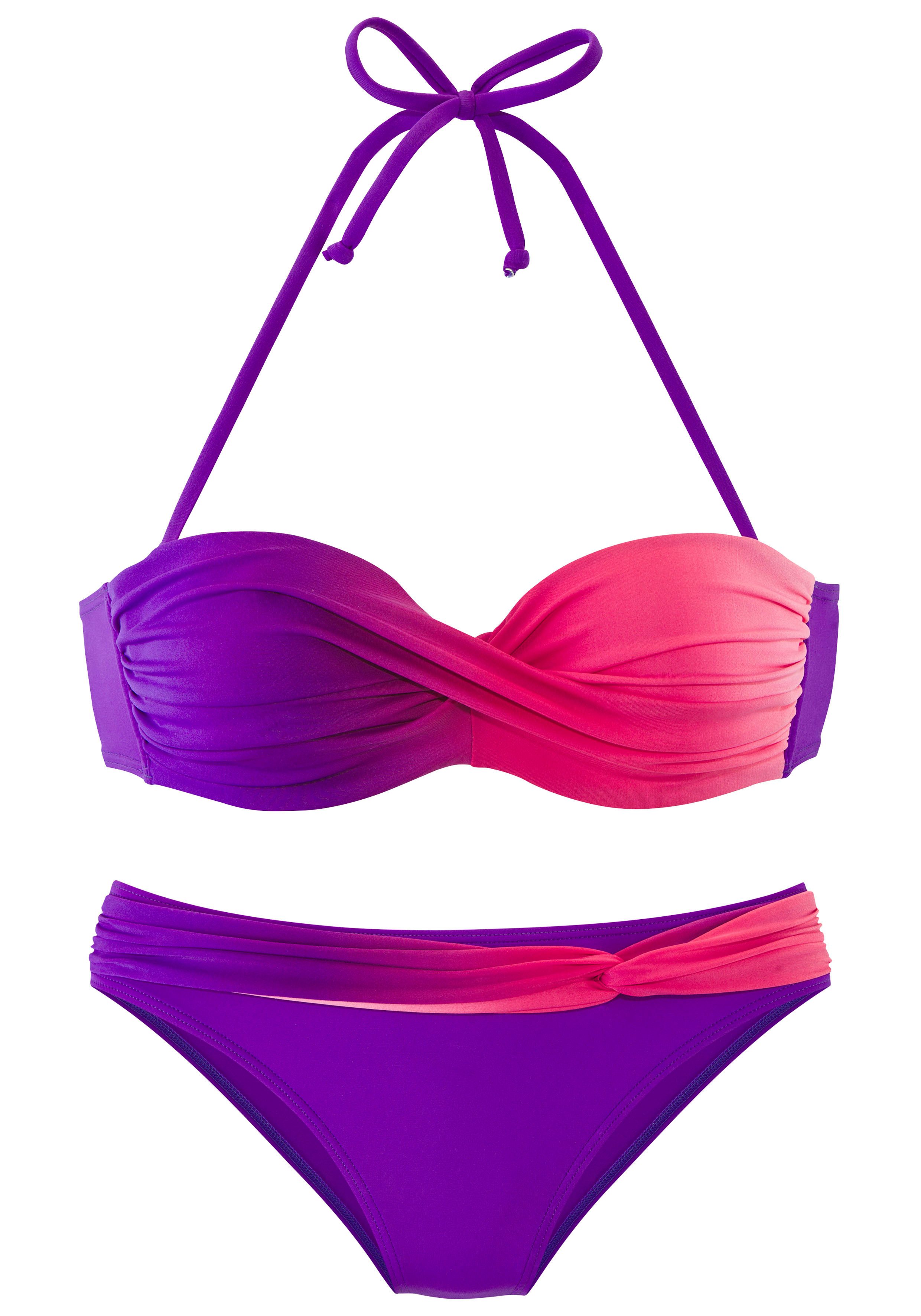 LASCANA Bügel-Bandeau-Bikini im modischen Farbverlauf günstig online kaufen