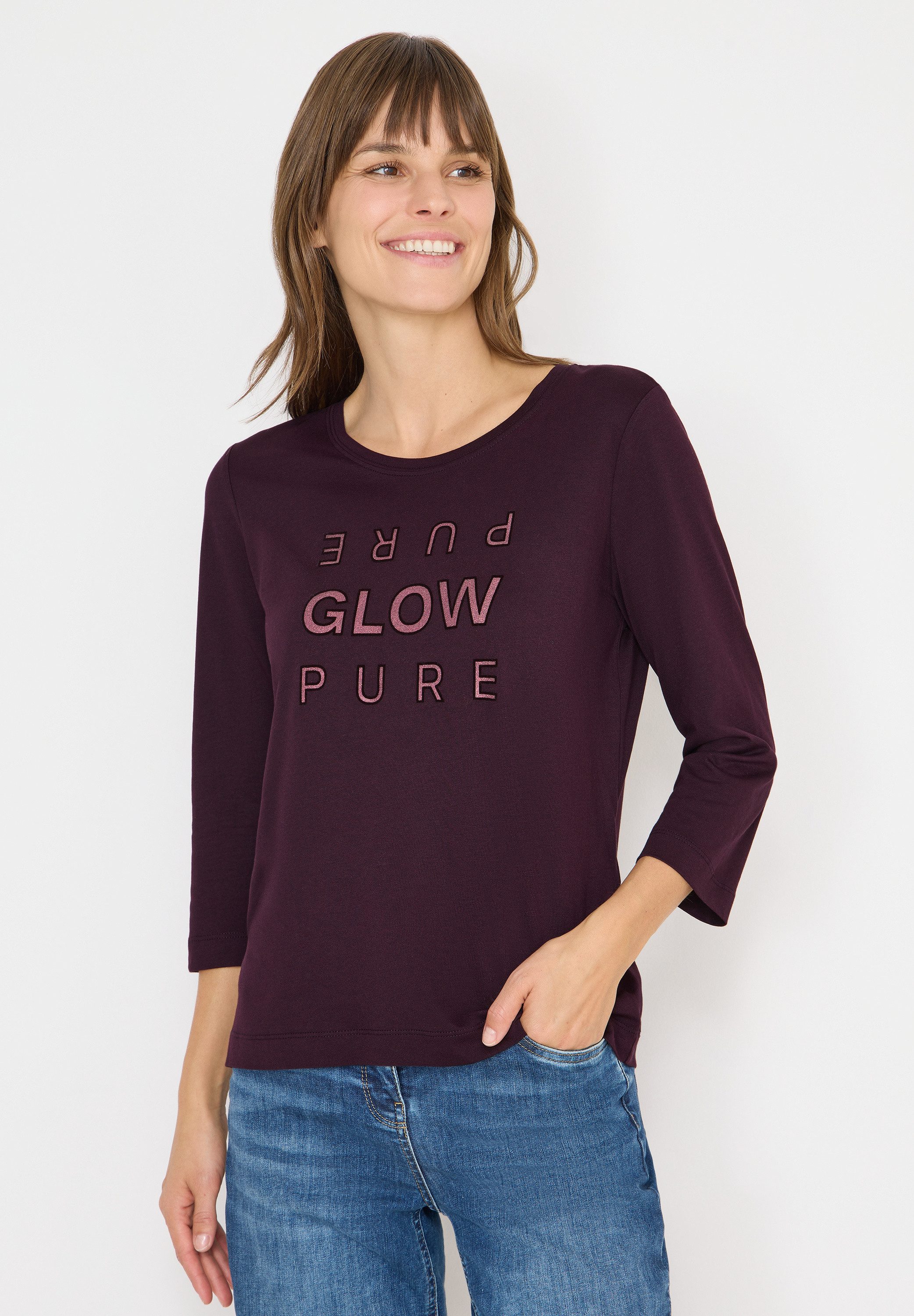 CECIL 3/4-Arm-Shirt im soften Baumwoll-Mix günstig online kaufen