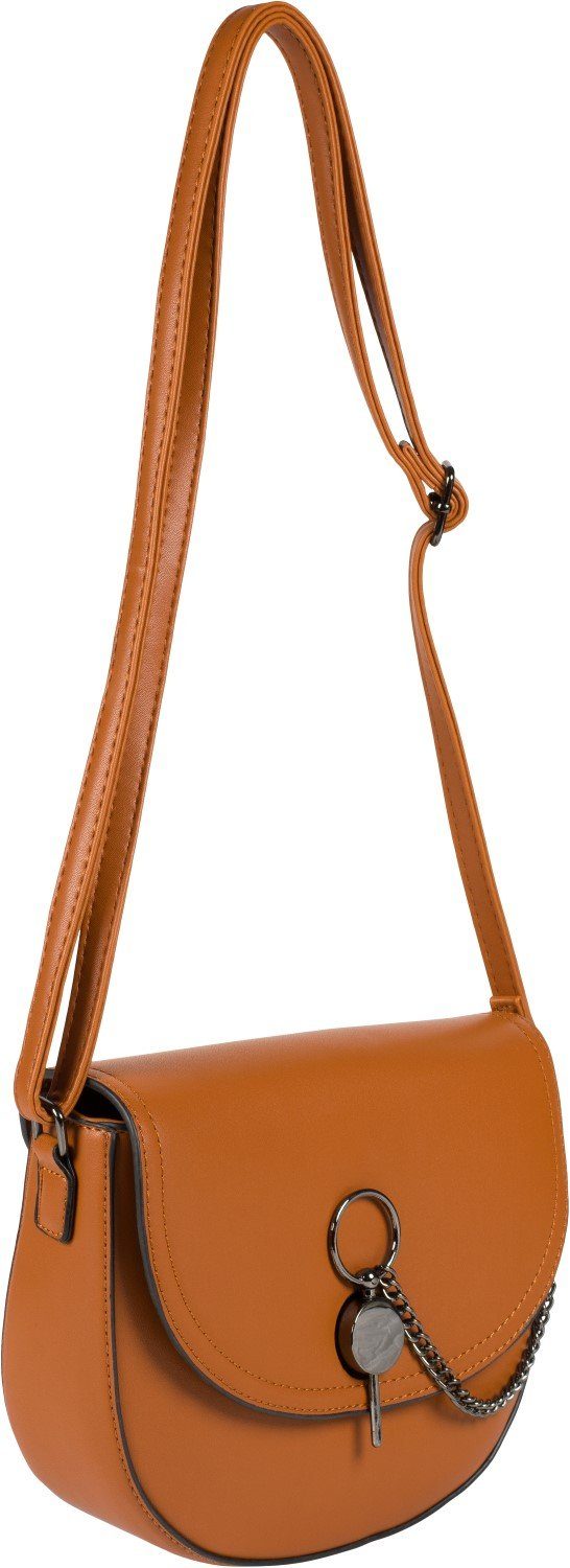 styleBREAKER Umhängetasche (1-tlg), Halbrunde Saddle Bag Umhängetasche mit Kette