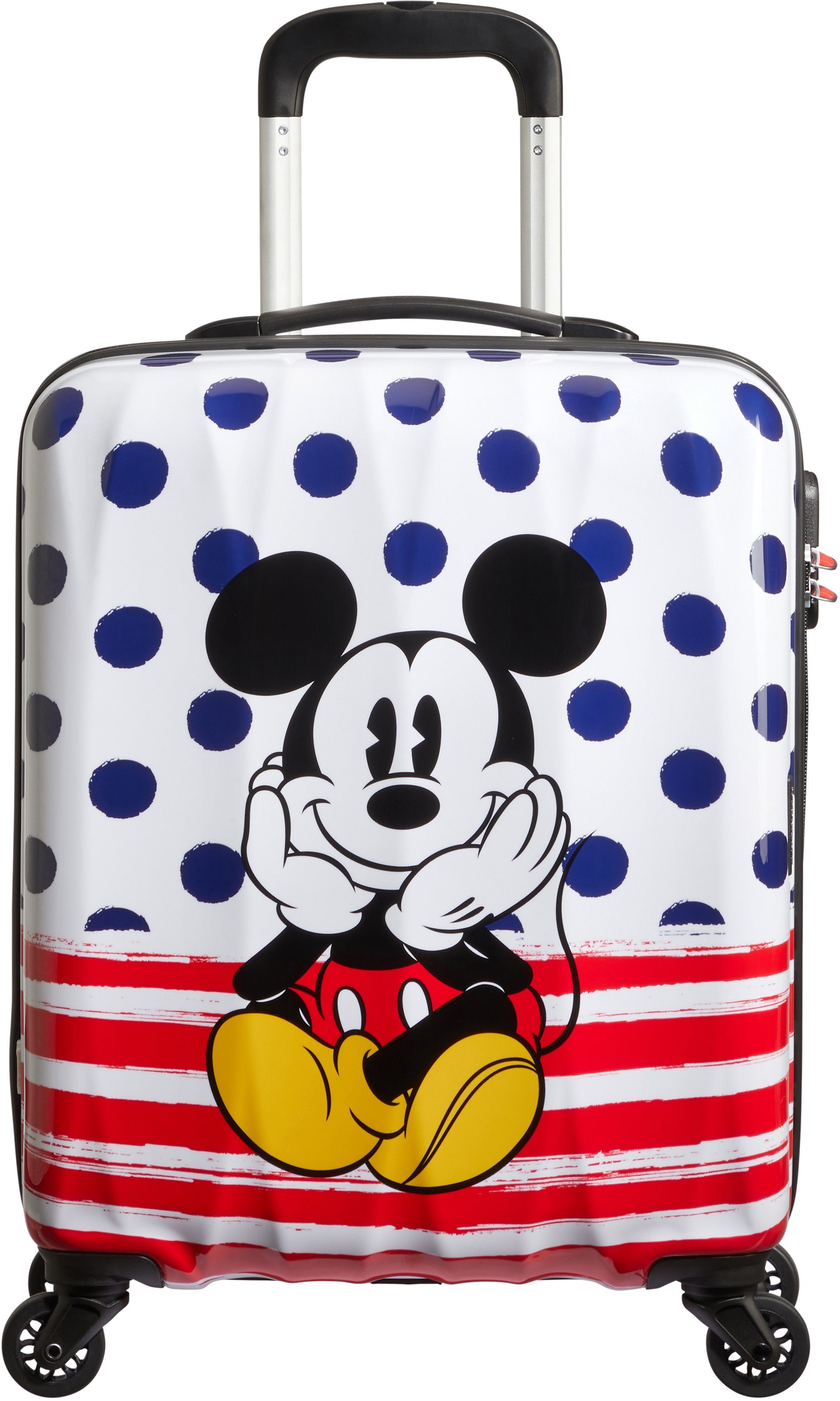 American Tourister® Hartschalen-Trolley Mickey 55 cm, 4 Legends, mickey-blue-dots Dots, Blue Rollen Disney