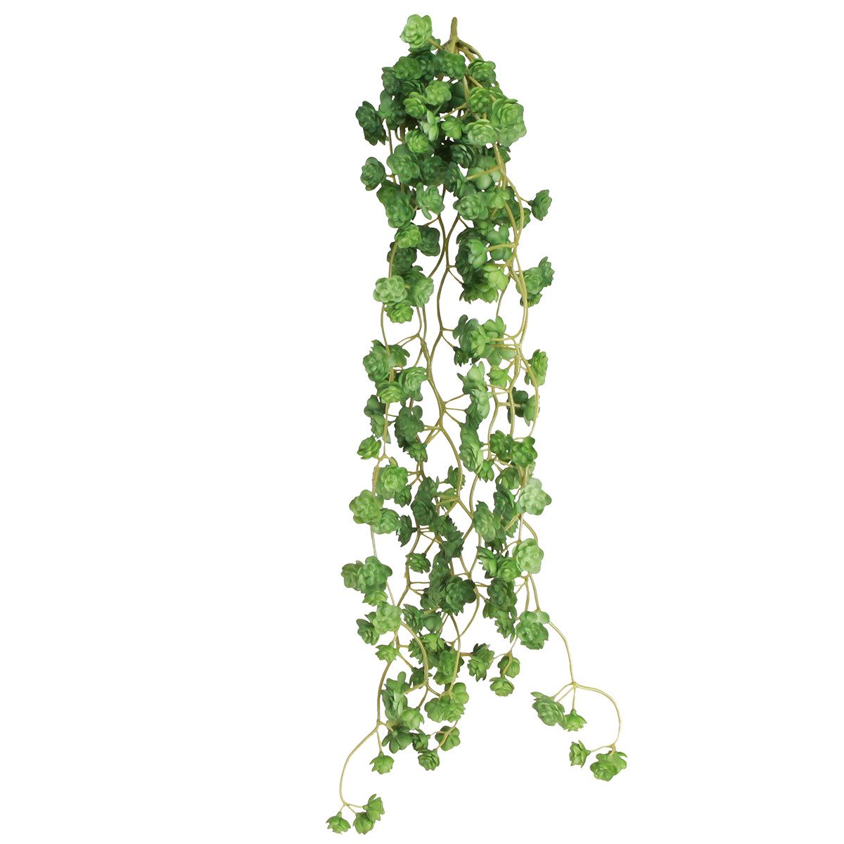 Kunstkaktus Echeveria Künstliche Hängepflanzen Grün Deko 50cm Pflegeleicht