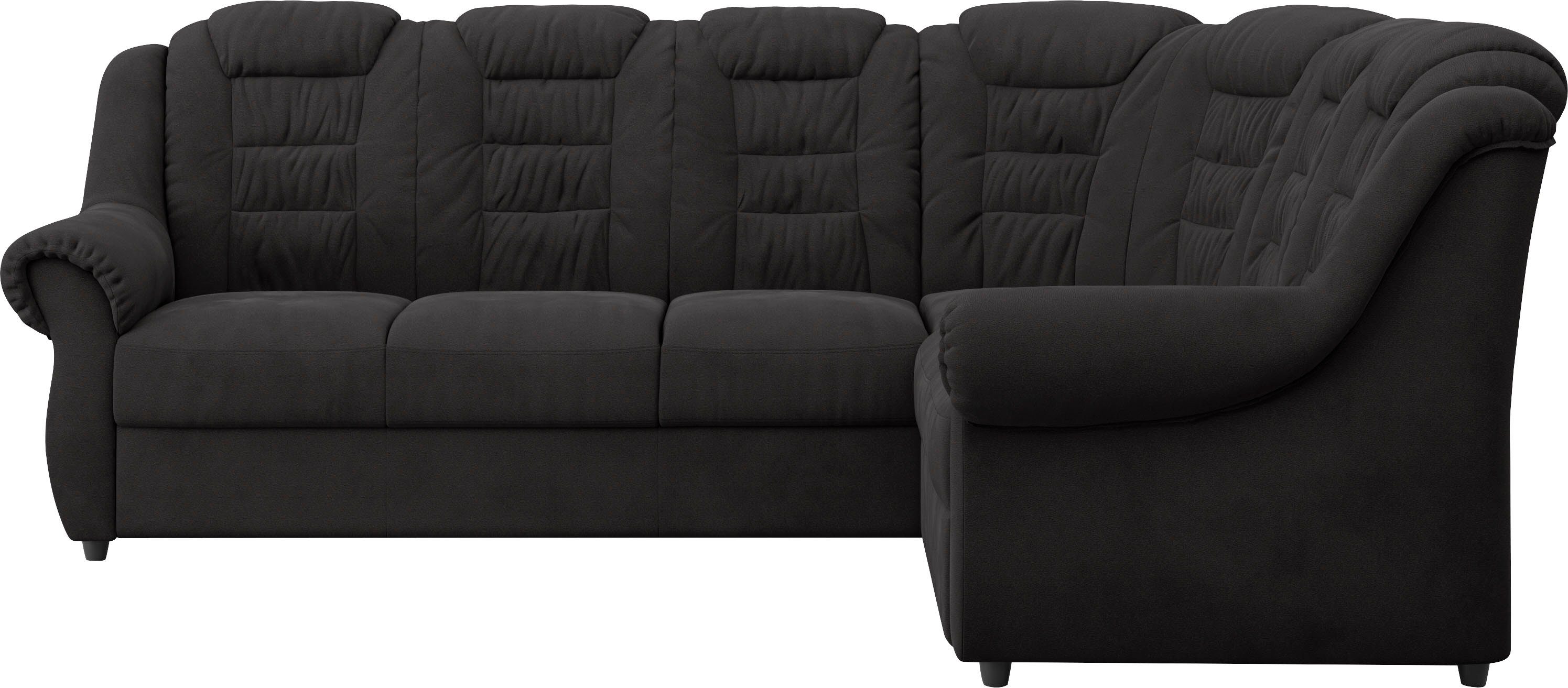 Home affaire Ecksofa Boston L-Form, mit hoher Rückenlehne, wahlweise mit Bettfunktion & Stauraum