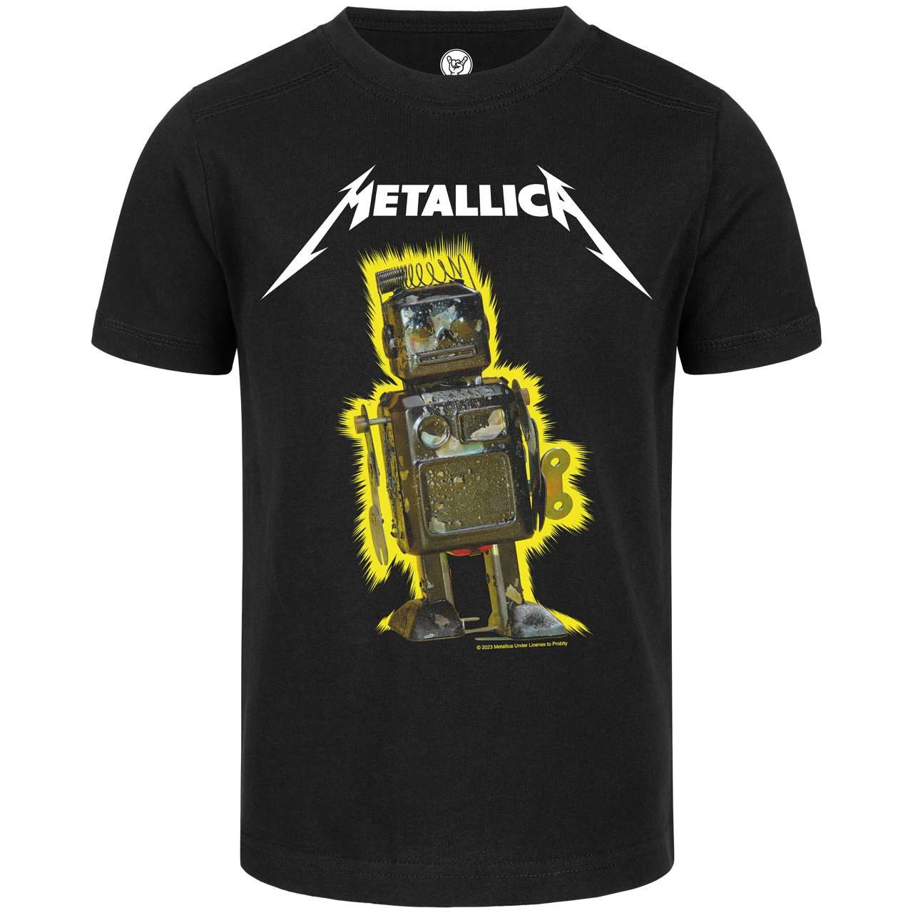 Metal Kids T-Shirt mit Metallica (Robot Blast) Aufdruck für Kinder (2–14 J)