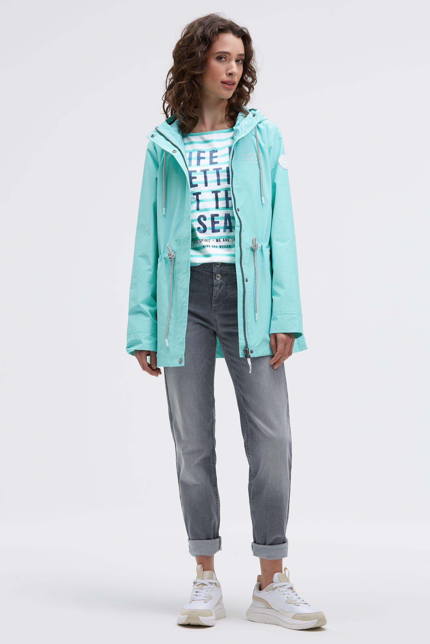 SOCCX Funktionsjacke mit Windbreaker-Bündchen und Waterproof-Eingrifftaschen