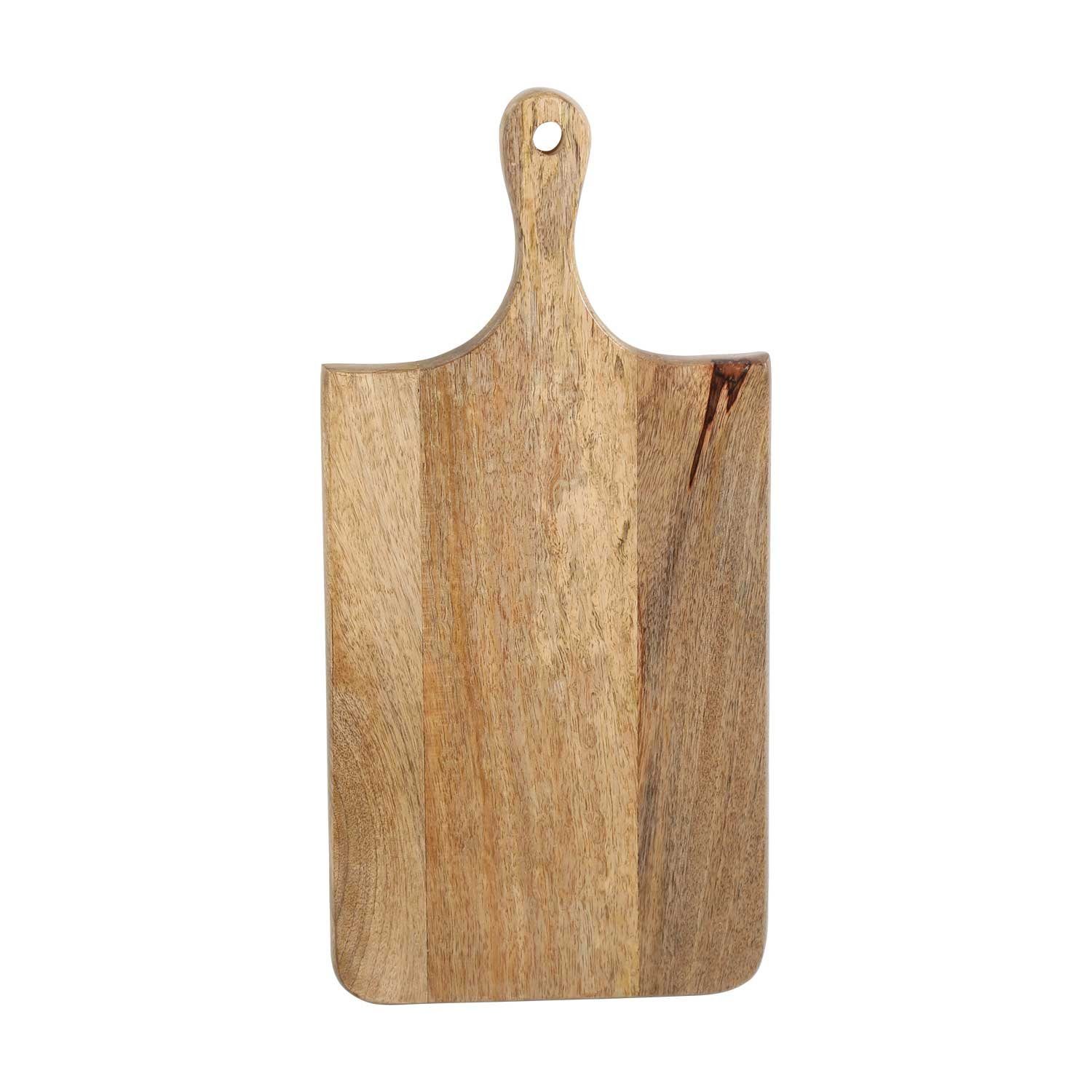 Servierbrett Servierbrett Holz 42 cm lang massiv Schneidebrett Servierplatte