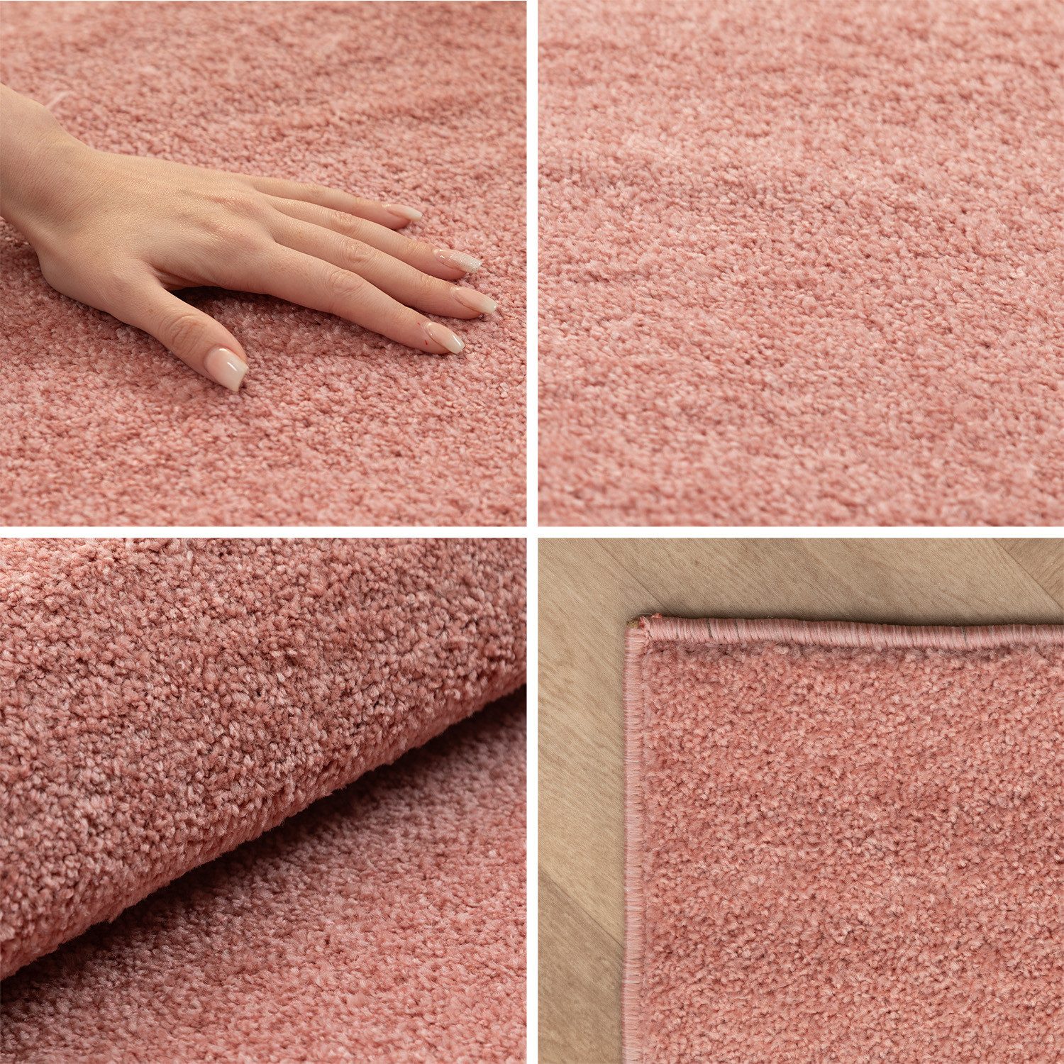 SIMPEX24 Kurzflor-Bettumrandung Unicolor - Einfarbig, Höhe 11 mm, (Bett-Set günstig online kaufen