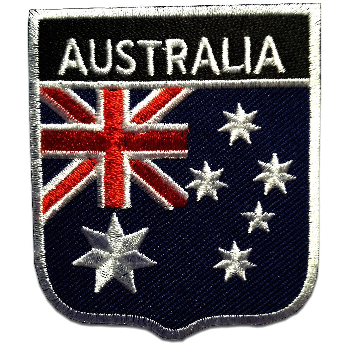 Catch the Patch Aufnäher Bügelbild, Aufbügler, Applikationen, Patches, Flicken, zum aufbügeln, Polyester, Australien Flagge Fahne - Größe: 6,5 x 7,5 cm