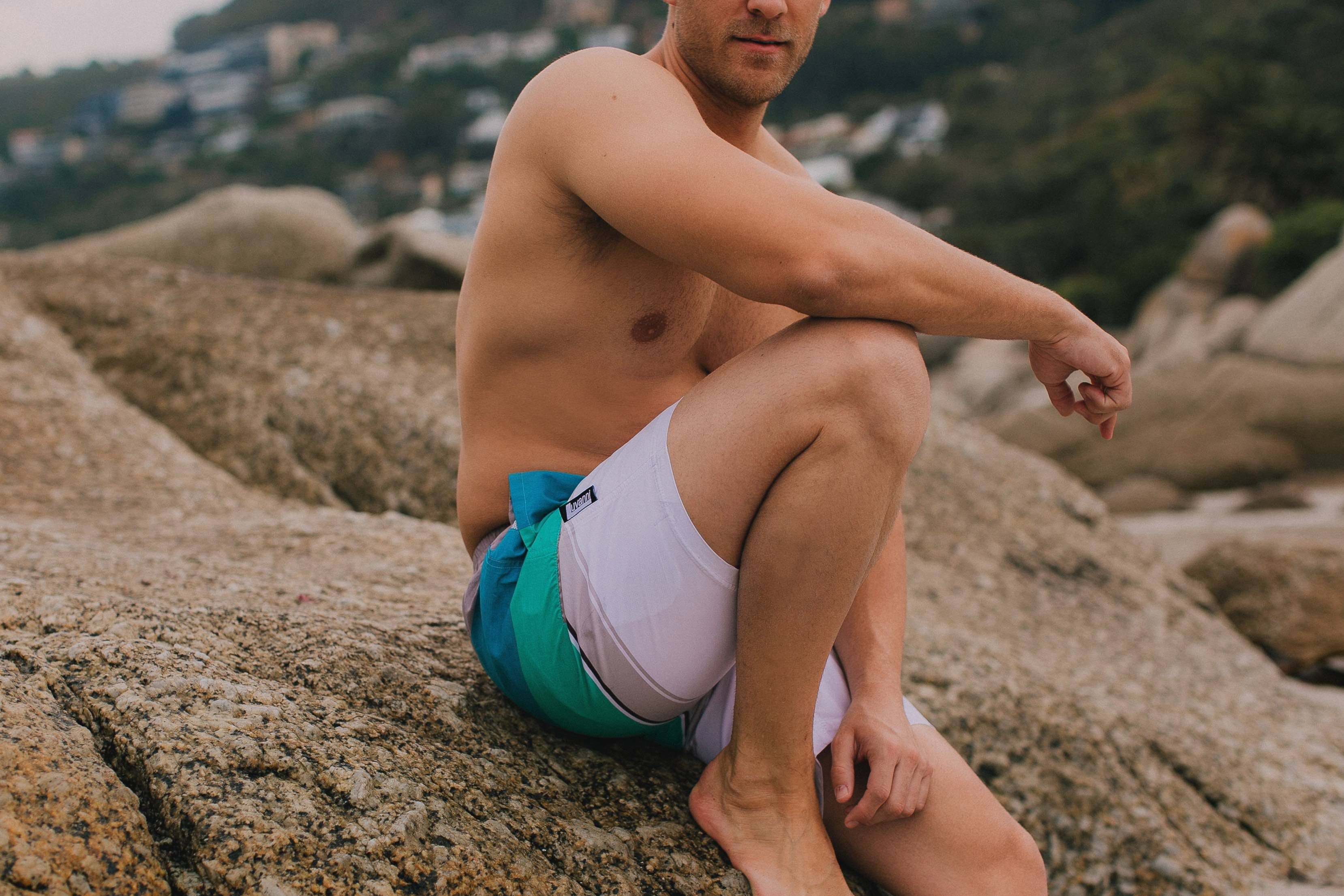Luvanni Badehose Badehose Herren Schnelltrocknende Beachshorts Badeshorts mit Kordelzug Boardshorts Schwimmhose