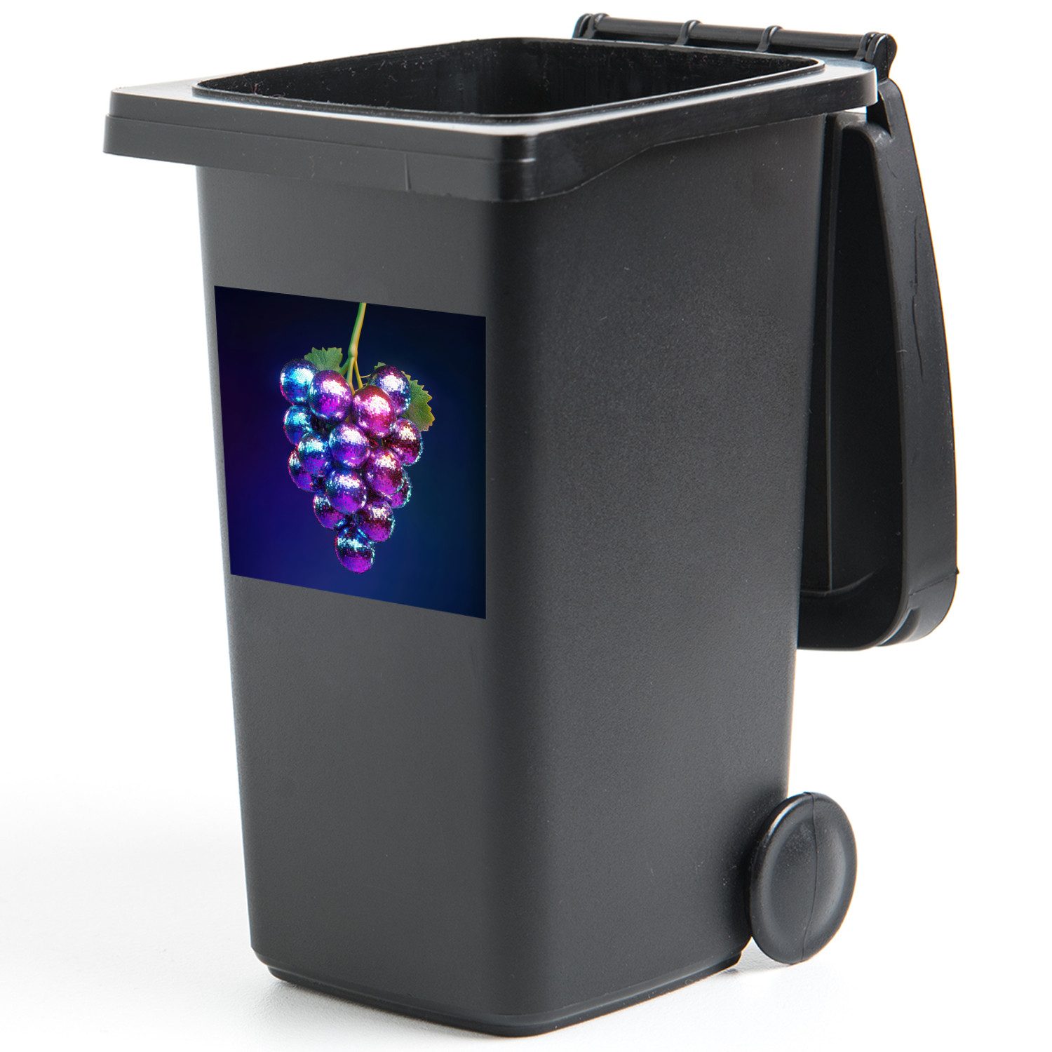 MuchoWow Wandsticker Lila - Disco - Party - Weintraube (1 St), Mülltonnen-Aufkleber, Mülleimer, Mülltonne, Sticker, 40x40 cm