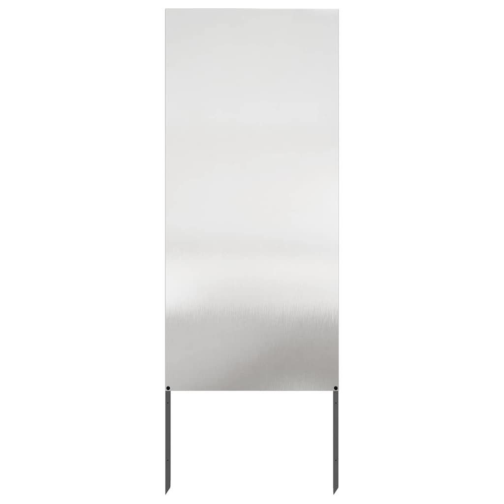 vidaXL Garten Sichtschutz-Leinwand Silber 50 x 140 cm Edelstahl, (1 St)
