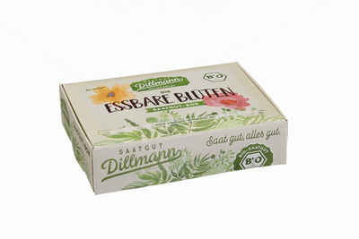 Saatgut Dillmann Kräuterbeet Essbare Blüten Saatgut-Box S Bio im Papp-Geschenkkarton