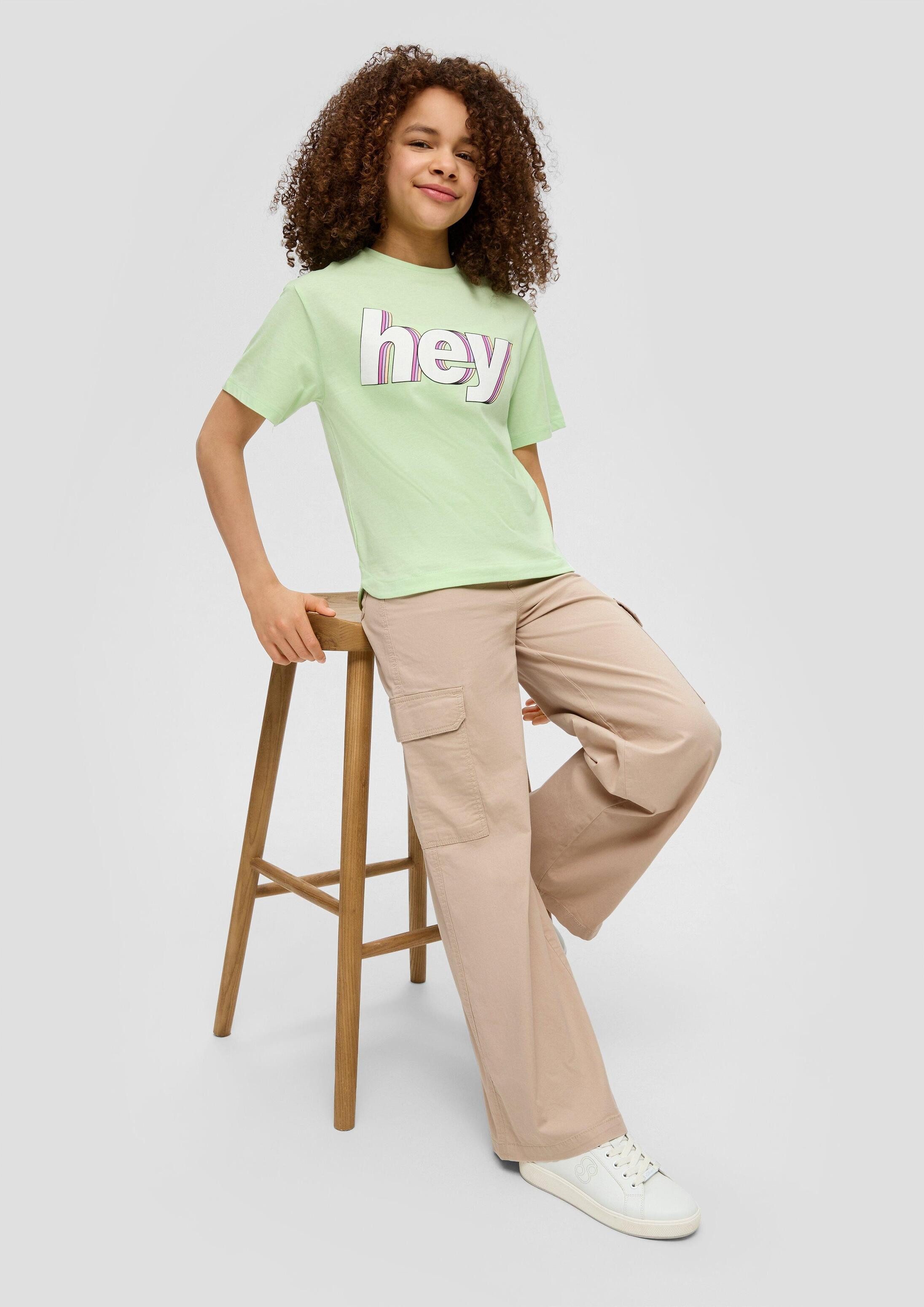 s.Oliver Chinos Hose Loose: Wide-Leg-Pants im Cargo-Stil