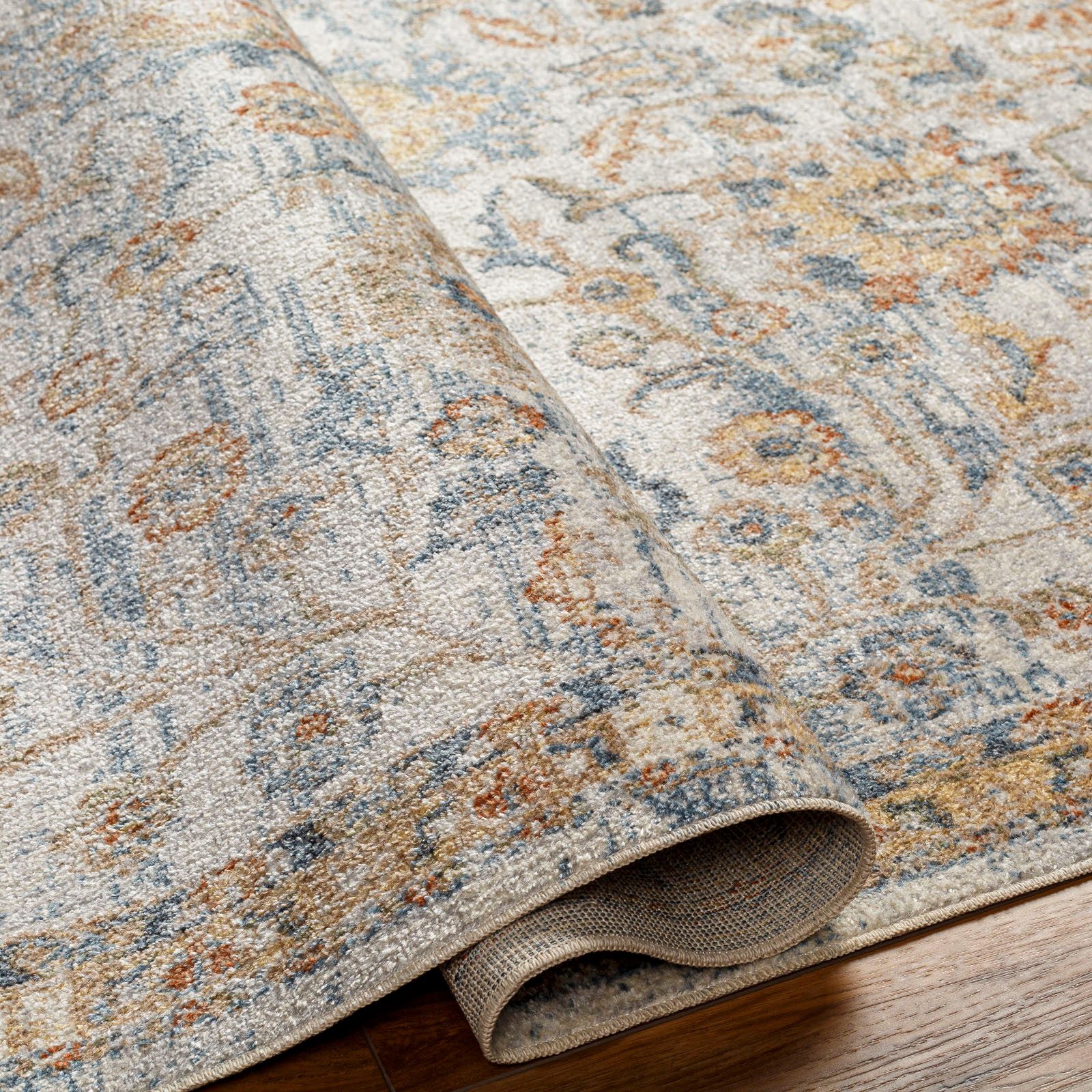 Livabliss Teppich CINCINMYRTLE AVENUE, rund, Höhe: 10 mm, Maschinenwaschbar, Vintage Kurzflor Wohnzimmerteppich, Schlafzimmer