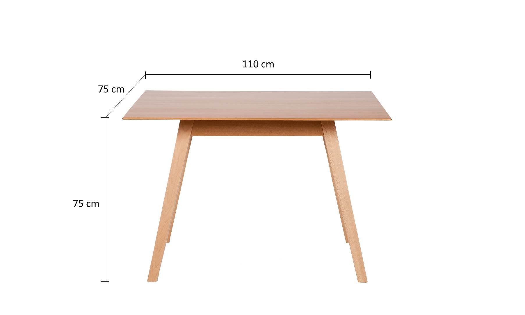 A+ Tisch in Küchentisch, Lamellen Massivholz, durchgehenden Massivholz kundler Qualität Buche Natürliche', 'Der home Tischplatte Buche mit Esstisch 110x75cm,