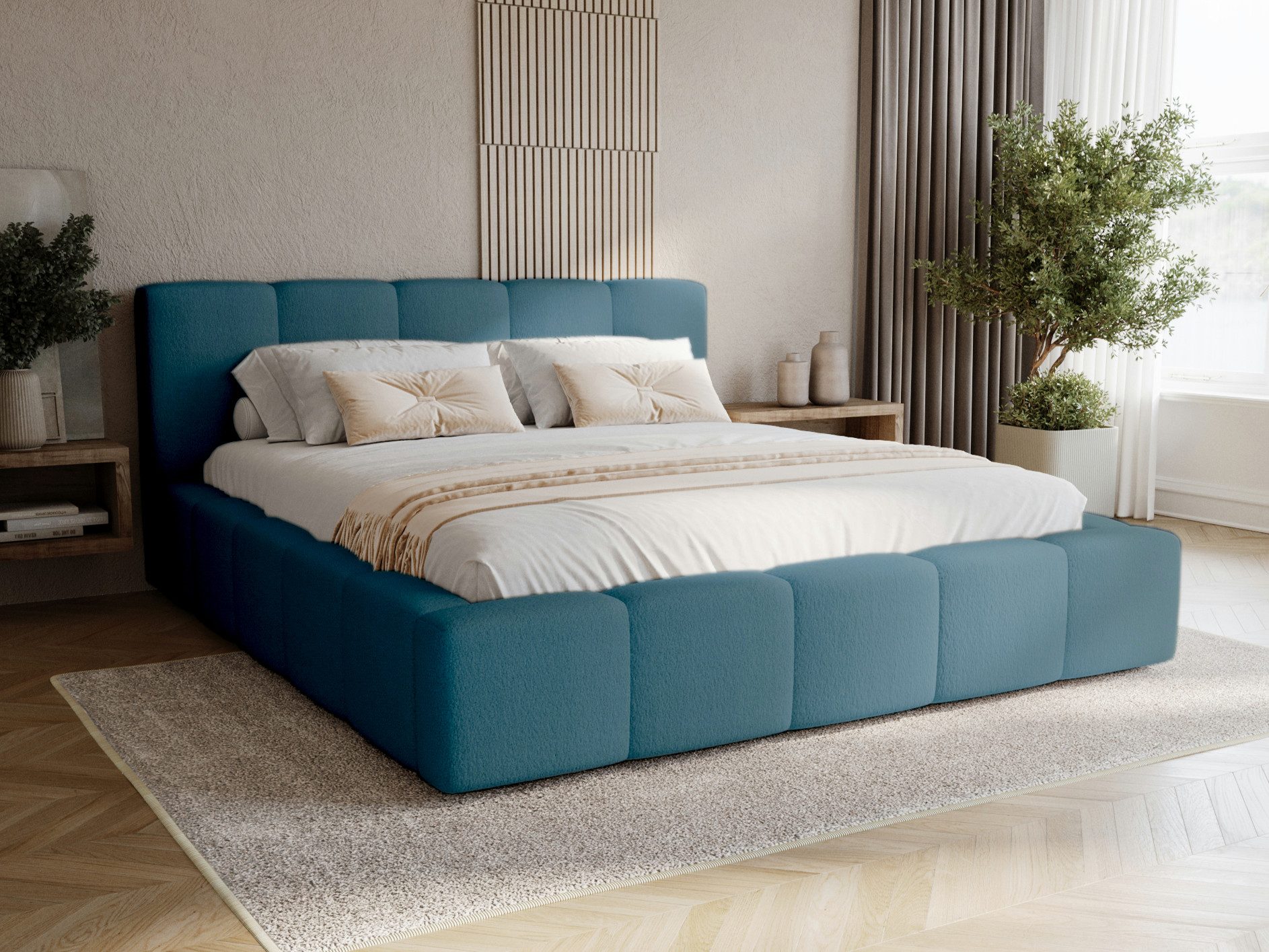 Compleo Polsterbett modern und elegant, Designerbett, Wolkenbett LARAS (TOP günstig online kaufen