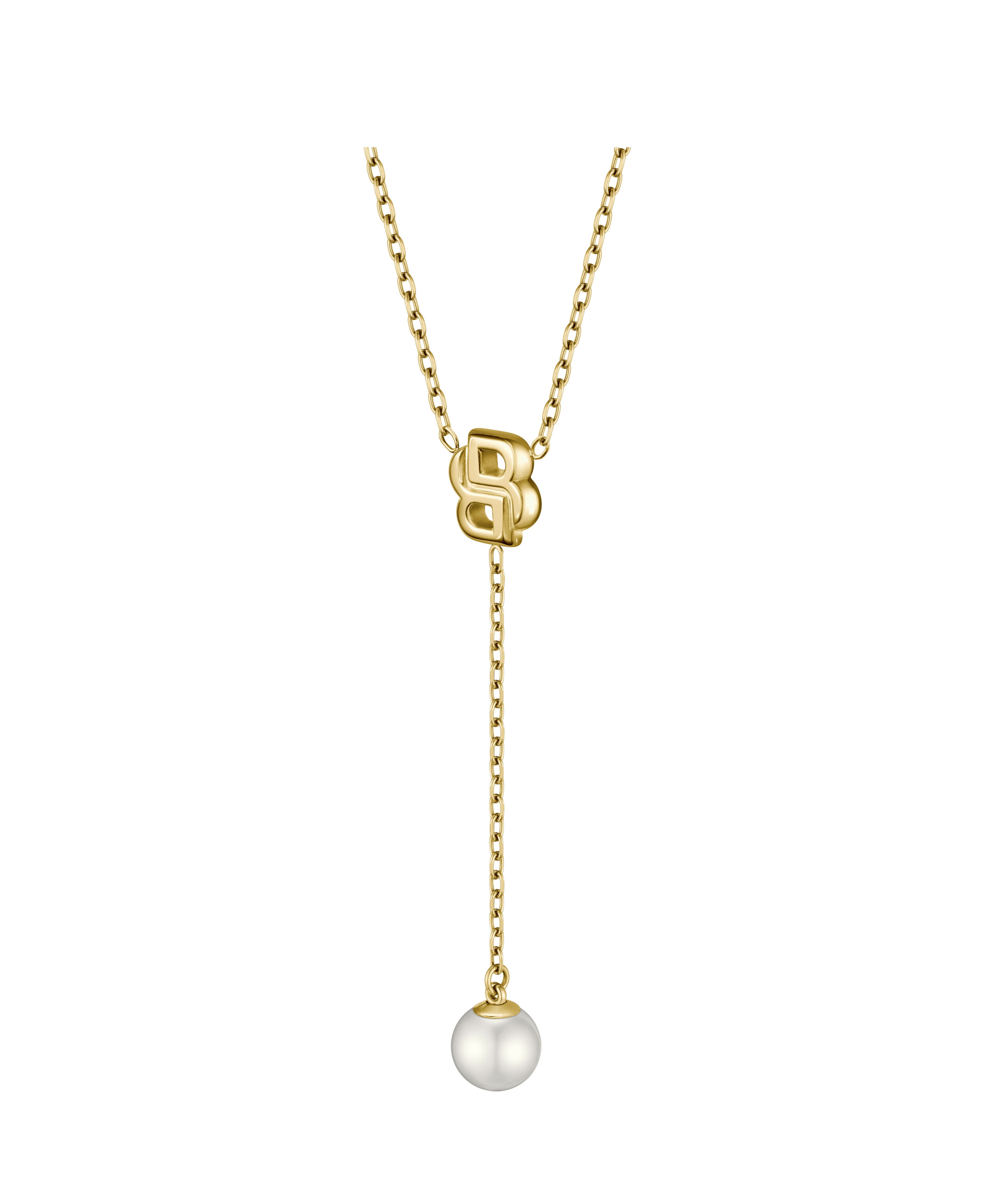 BOSS Y-Kette DOUBLE B MIRELLE, mit Kunststoffperle