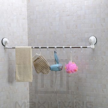 EBUY Duschstange Dusch-Eckregal mit Saugnapf und Wandhalterung