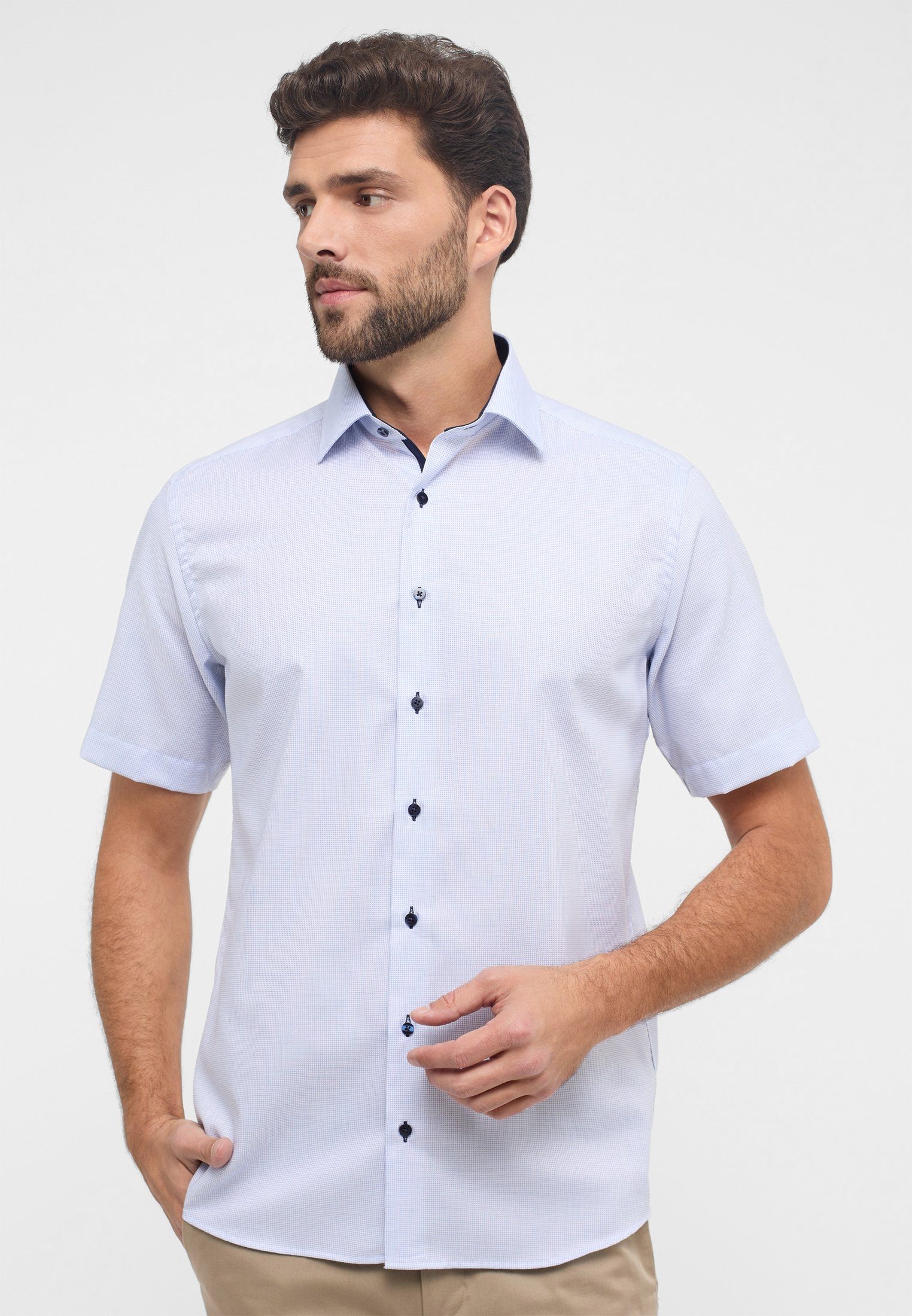 Eterna Kurzarmhemd MODERN FIT NON IRON günstig online kaufen