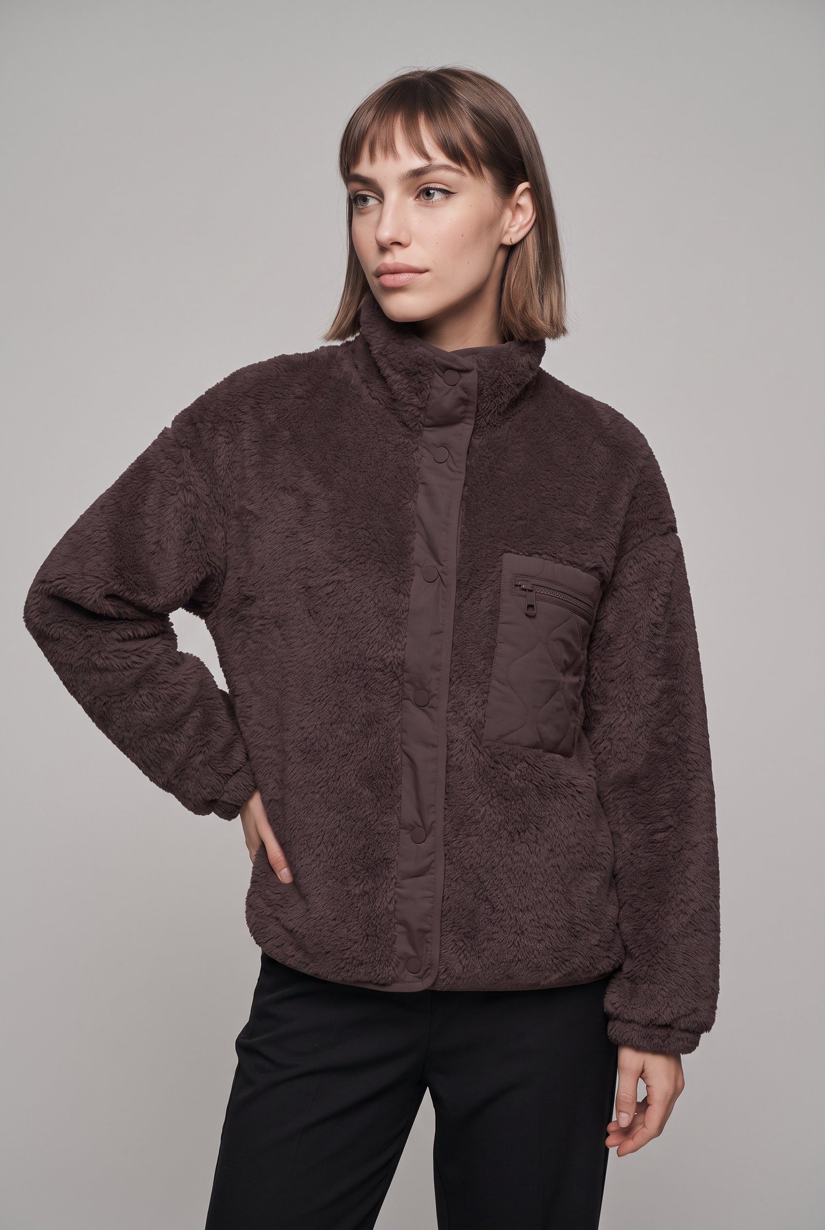 ONLY Plüschjacke ONLCONTACT LIFE OVERSIZED CC OTW Kunstfaser