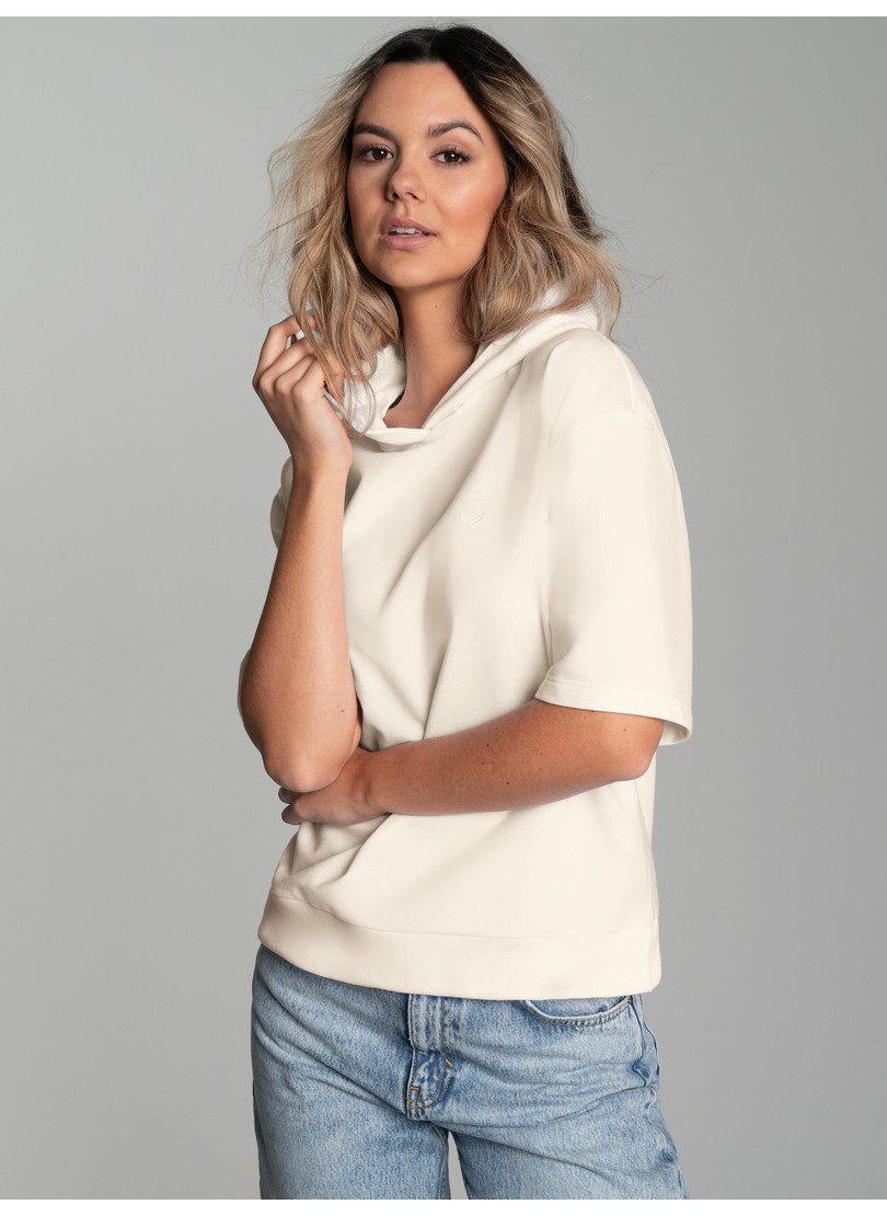 Trigema Kapuzensweatshirt TRIGEMA Kurzarm Hoodie