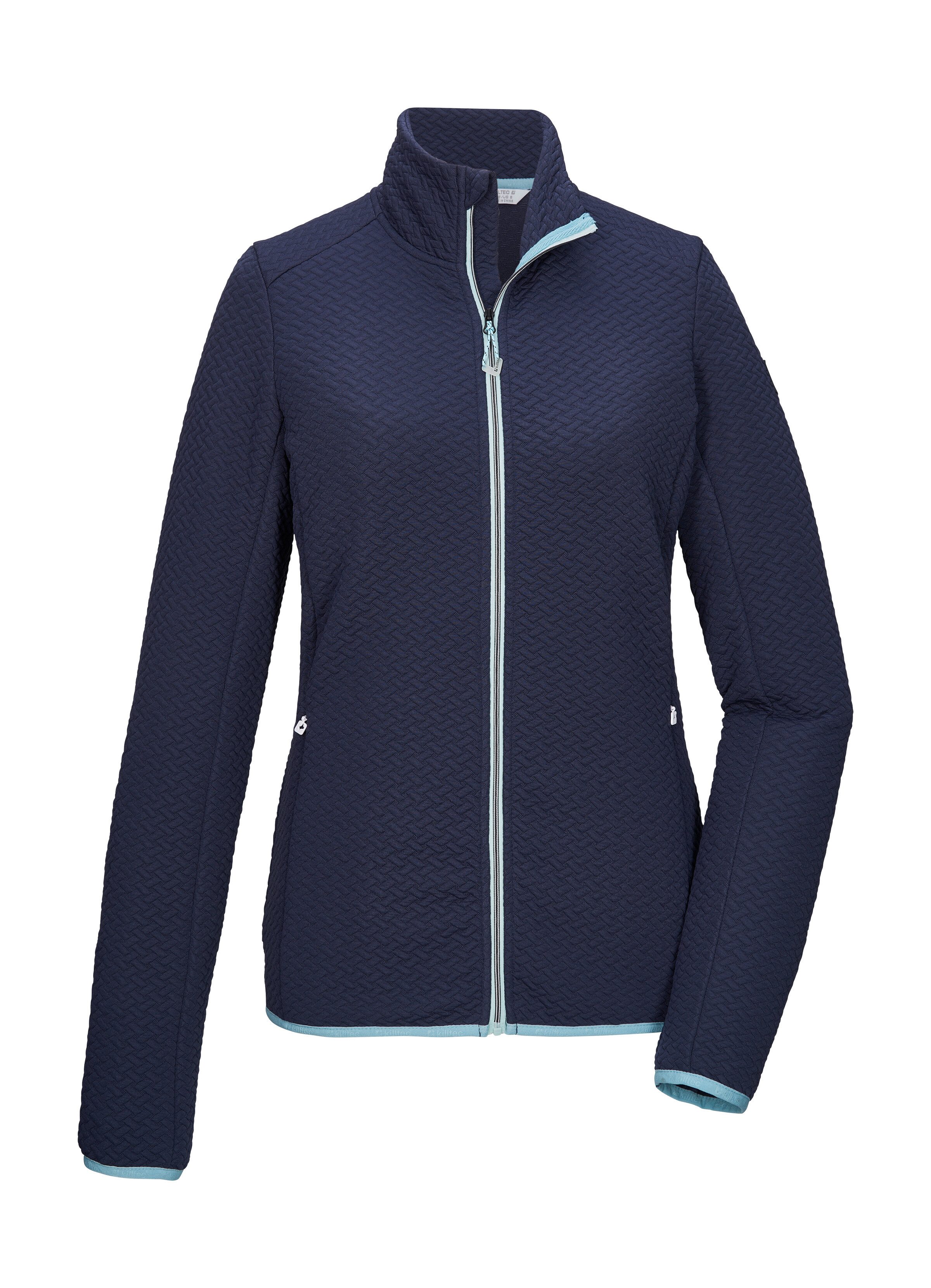 Killtec Strickjacke KOS 79 WMN FLX JCKT Powerstretchjacke mit Flechtmuster, 2-Wege-Stretch, Kinnschutz