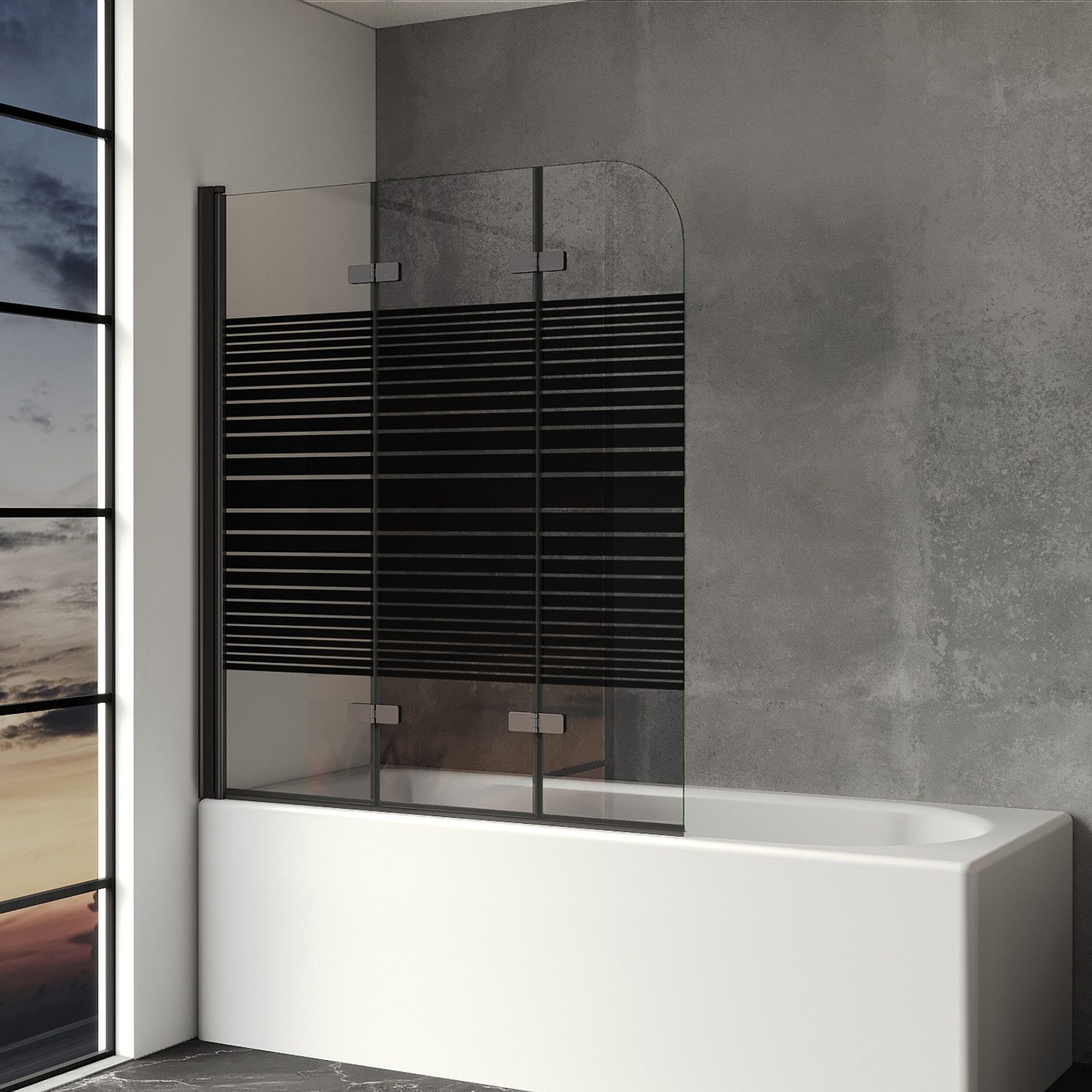 IMPTS Badewannenaufsatz Duschwand für Badewanne Badewannenfaltwand Faltbar günstig online kaufen