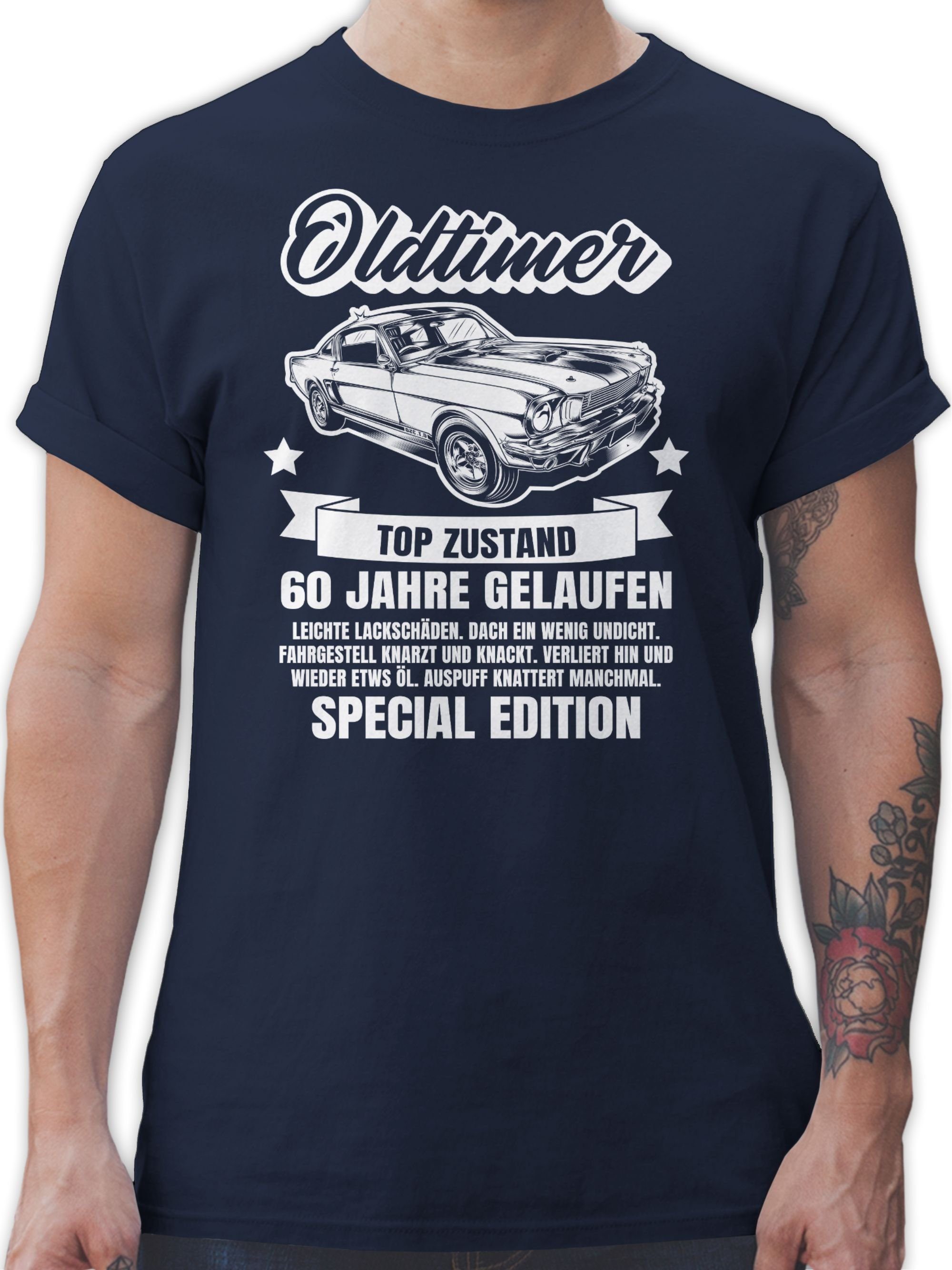 Shirtracer T-Shirt Oldtimer 60 Jahre 60. Geburtstag 03 Navy Blau